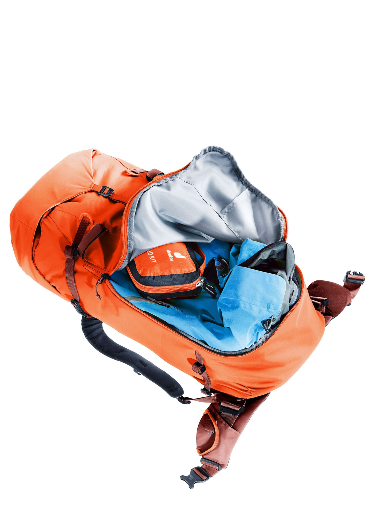 Ženski planinarski ruksak Deuter Guide 32+ SL - papaya/redwood