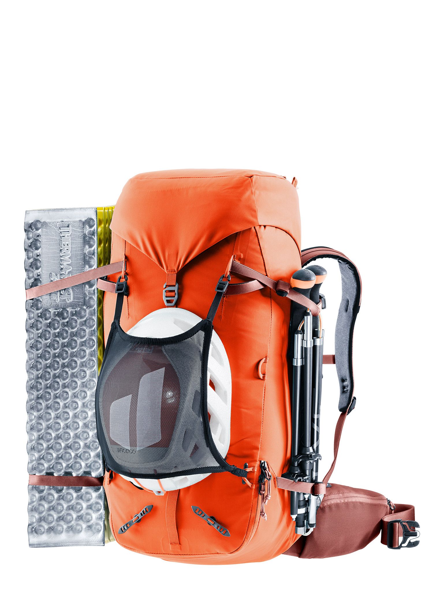 Ženski planinarski ruksak Deuter Guide 32+ SL - papaya/redwood