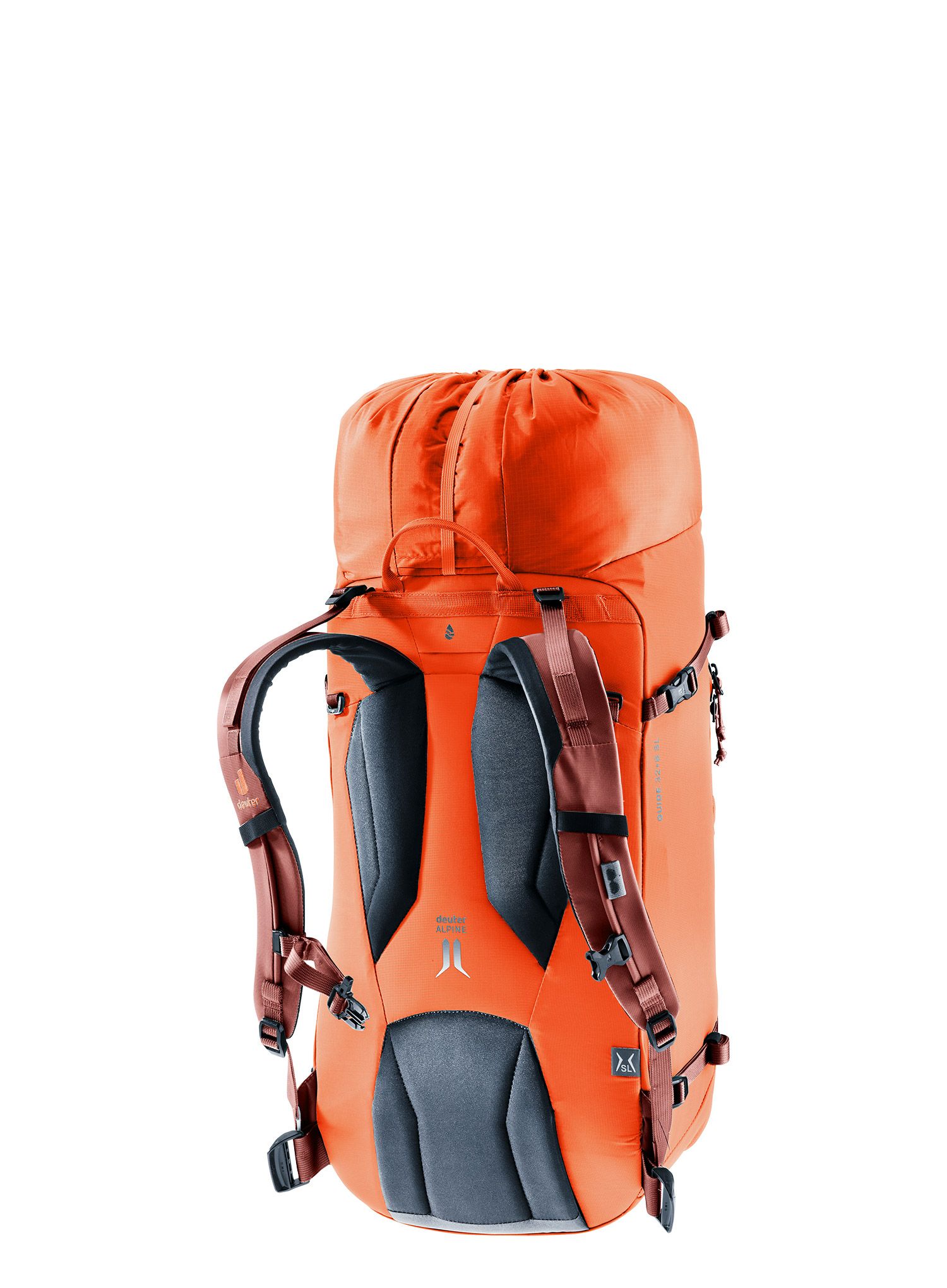 Ženski planinarski ruksak Deuter Guide 32+ SL - papaya/redwood