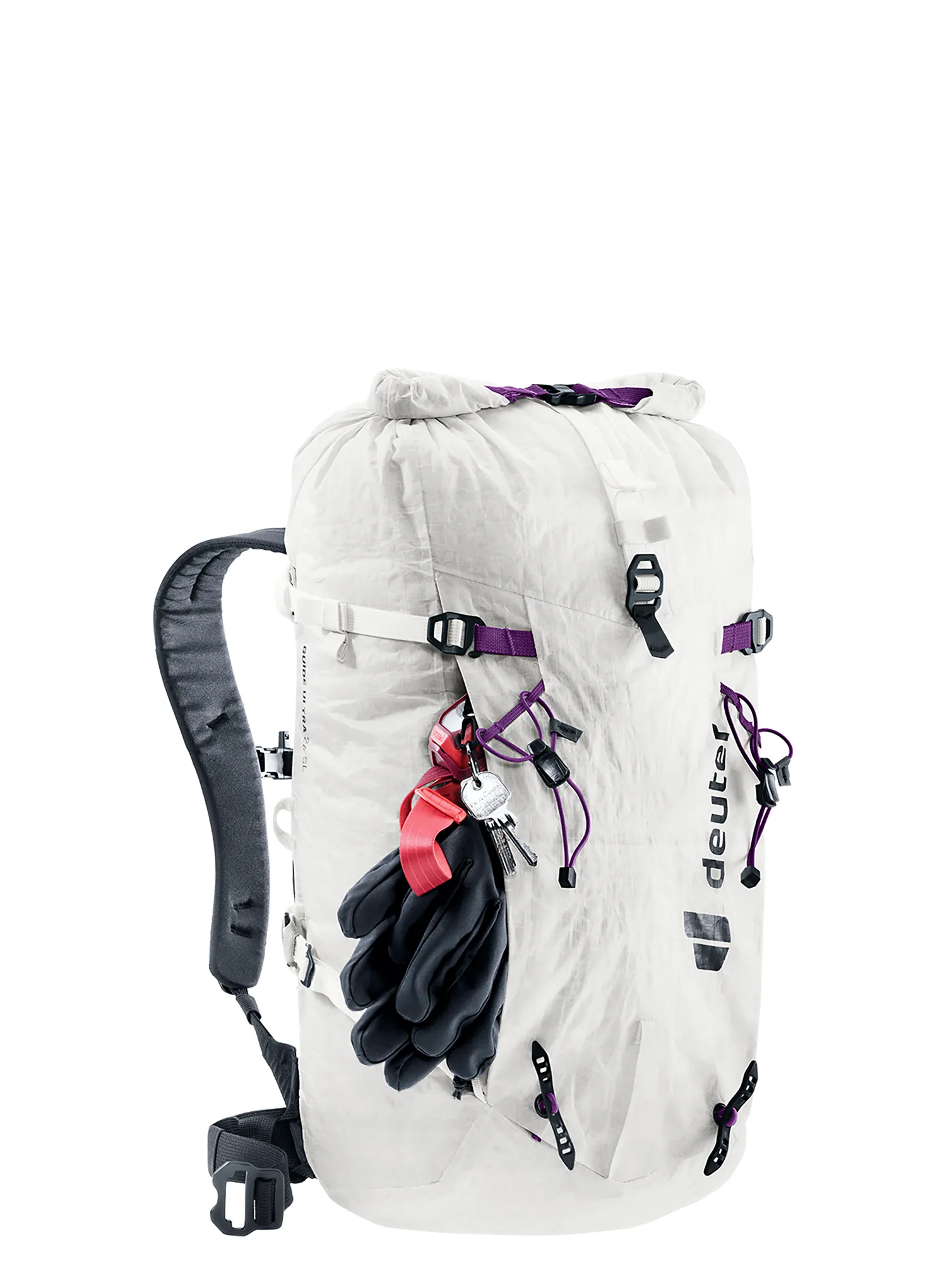 Ženski planinarski ruksak Deuter Guide Ultra 24 SL - white/black