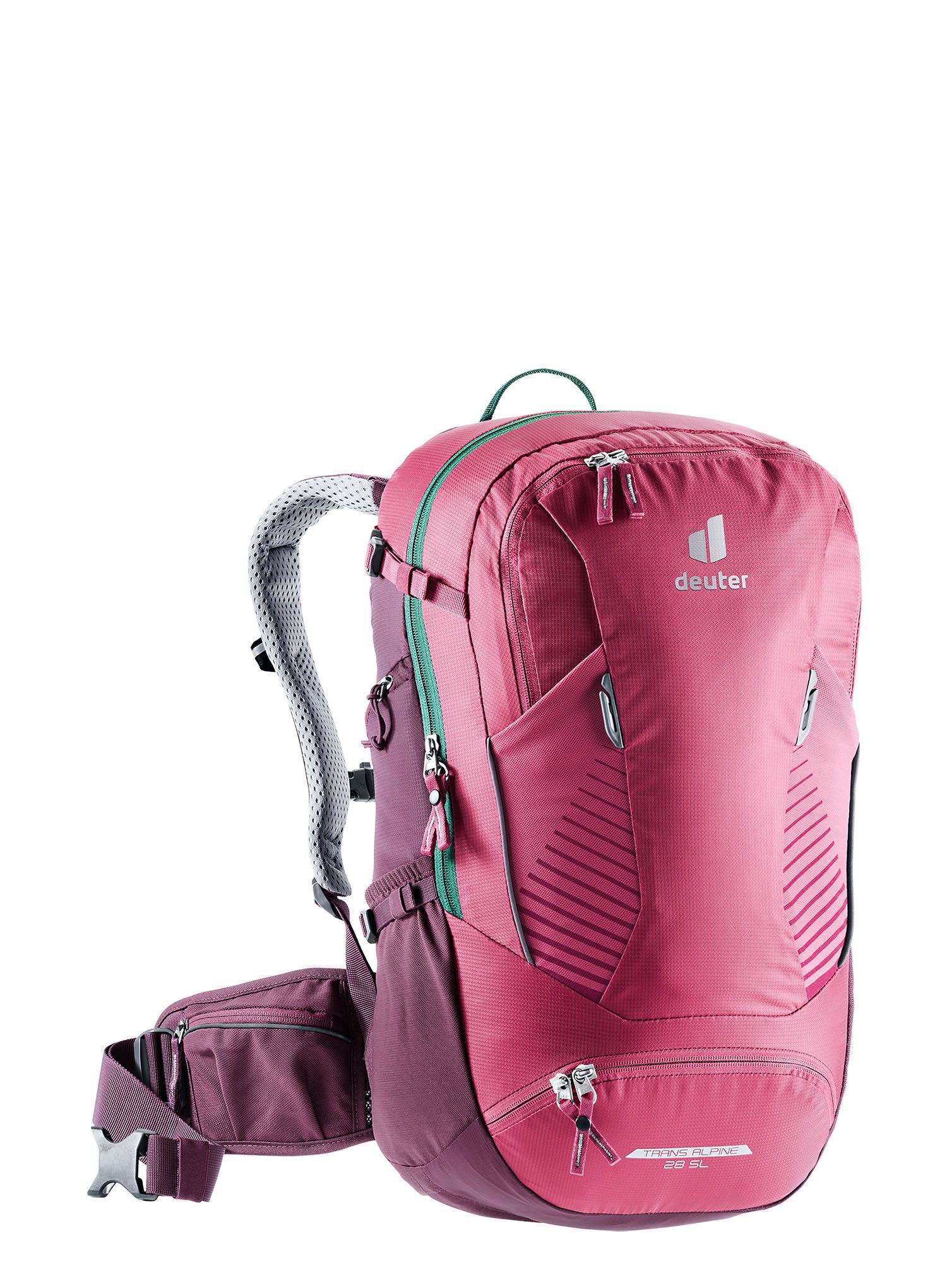 Ženski biciklistički ruksak Deuter Trans Alpine 28 SL - ruby/blackberry