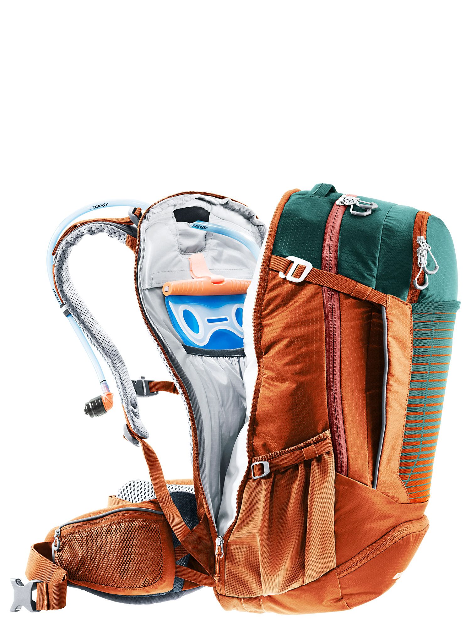 Biciklistički ruksak Deuter Trans Alpine Pro 28 - deepsea/chestnut