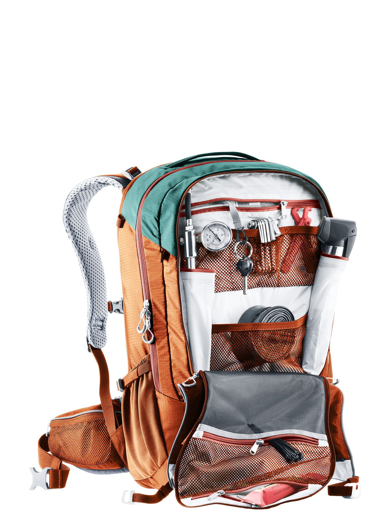 Biciklistički ruksak Deuter Trans Alpine Pro 28 - deepsea/chestnut
