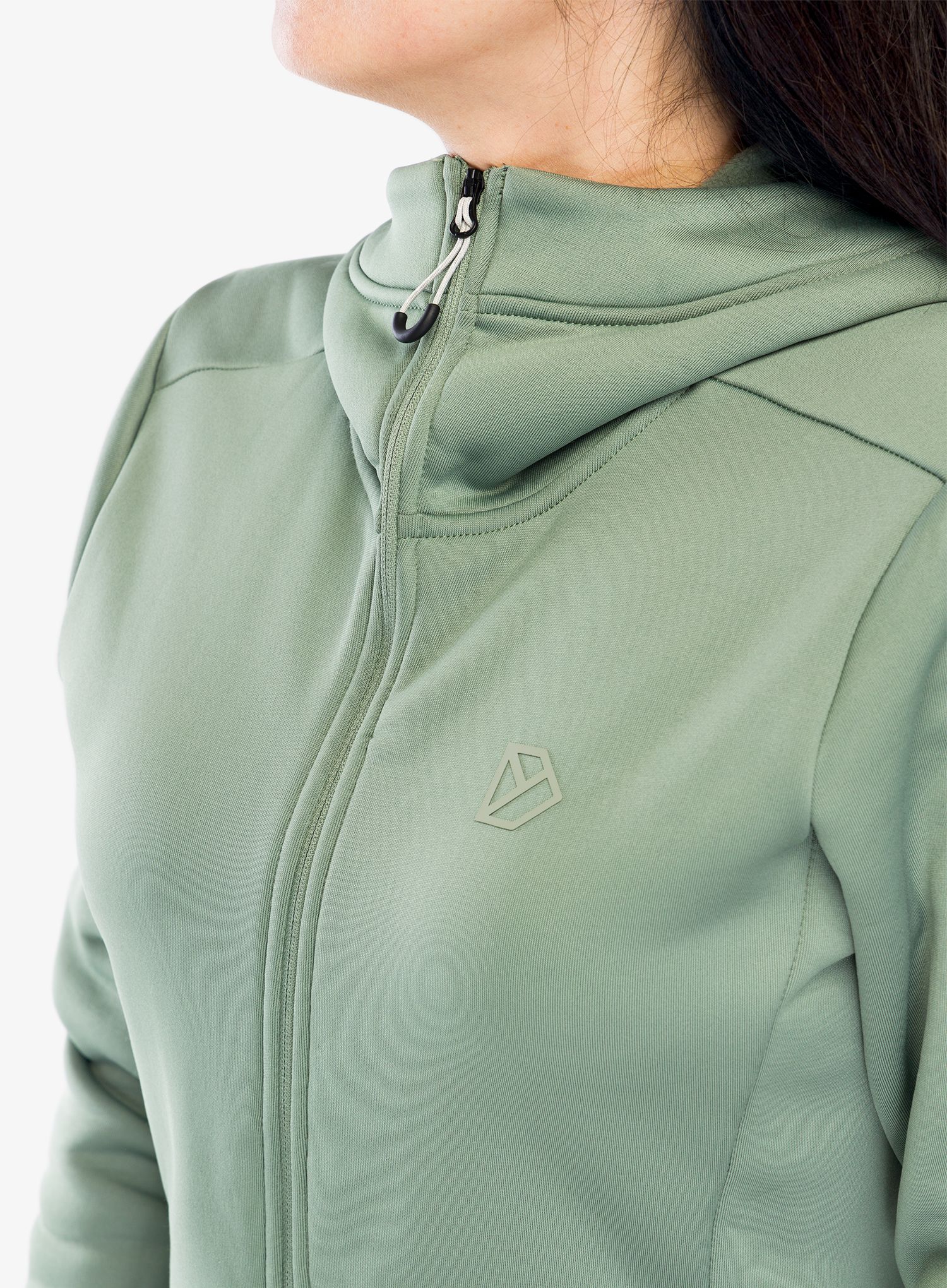 Ženska dukserica s patentnim zatvaračem Didriksons Anneli Full Zip 2 - light moss