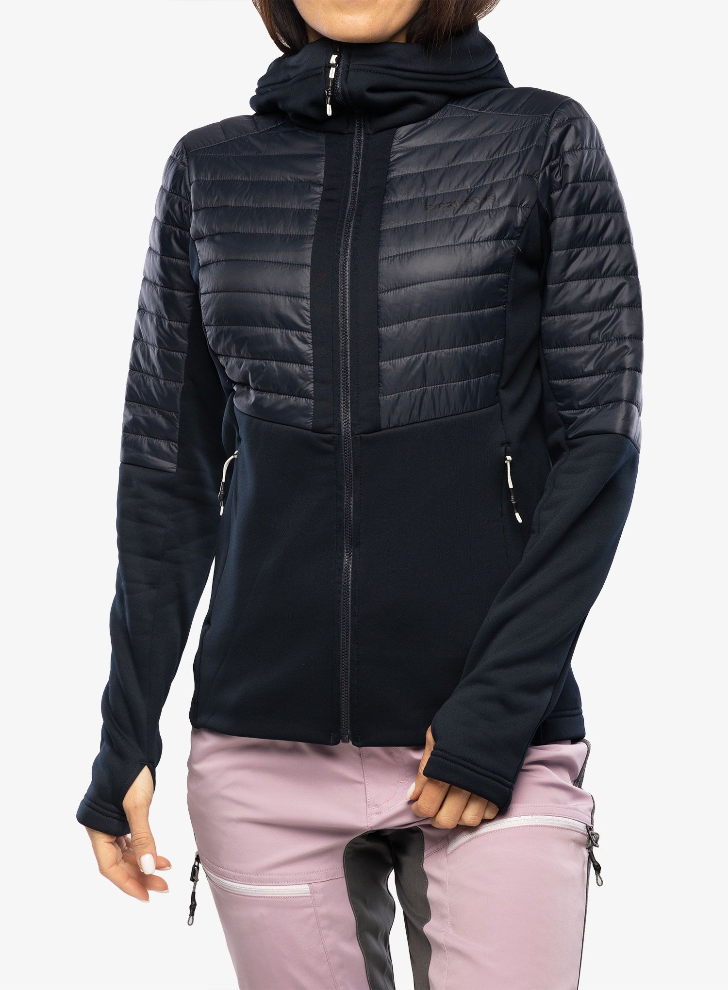 Ženska hibridna jakna Didriksons Annema Full Zip 6 - dark night blue
