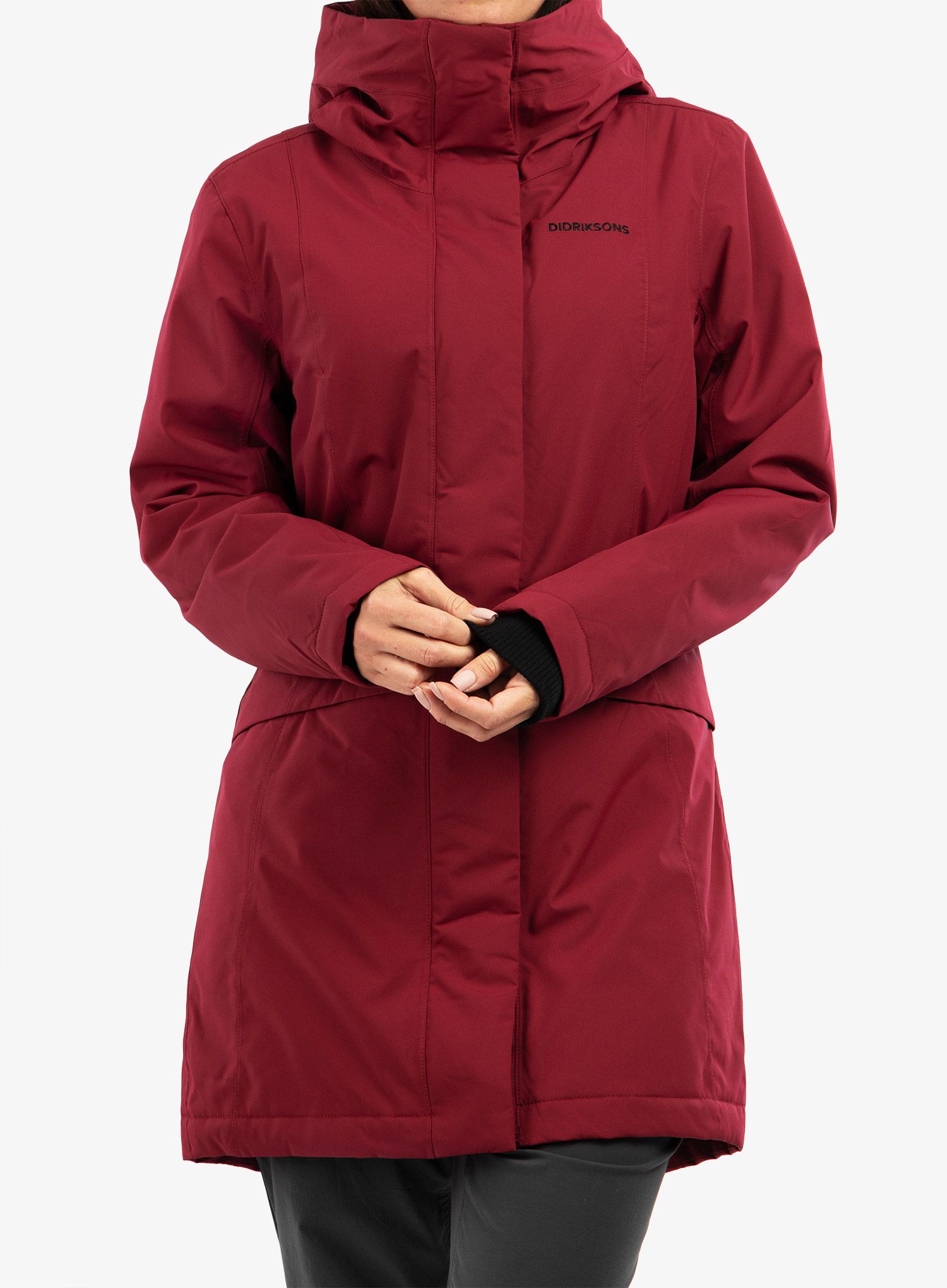 Ženski kaput Didriksons Cajsa Parka 4 - ruby red