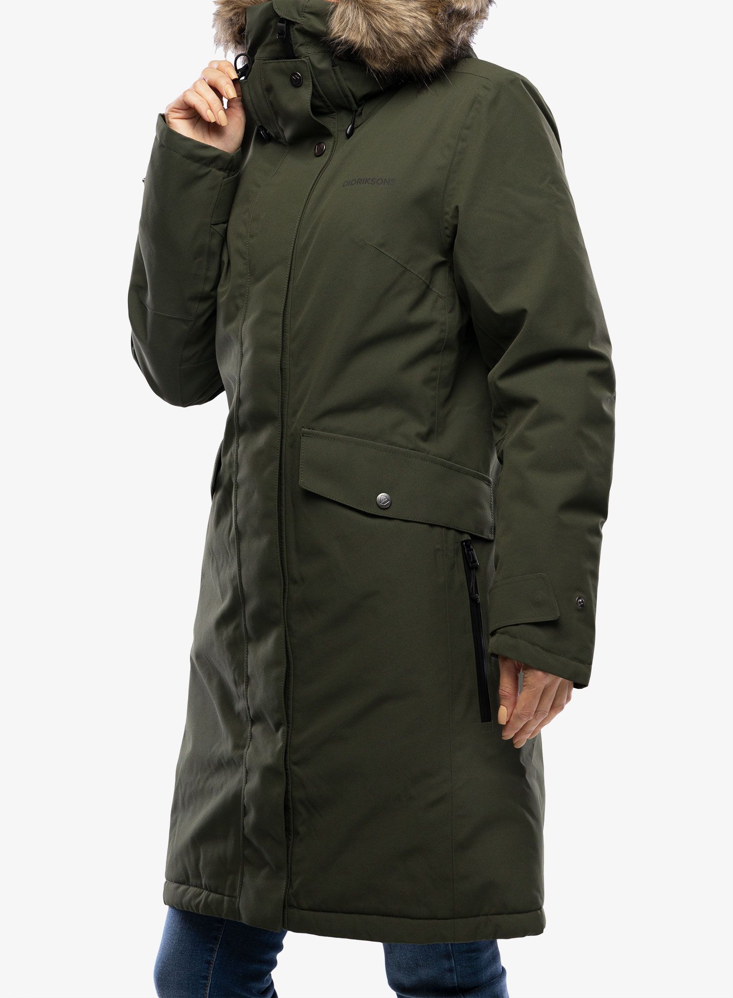 Ženska zimska parka Didriksons Erika Parka 3 - deep green