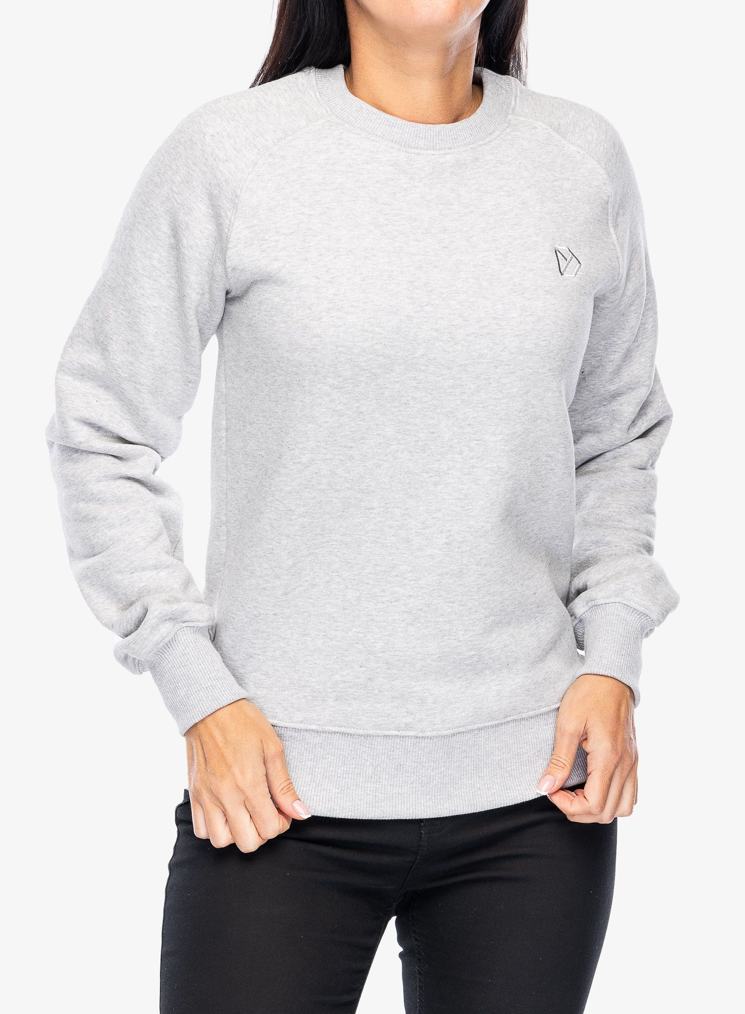 Ženska dukserica Didriksons Fyn Sweater - aluminum melange