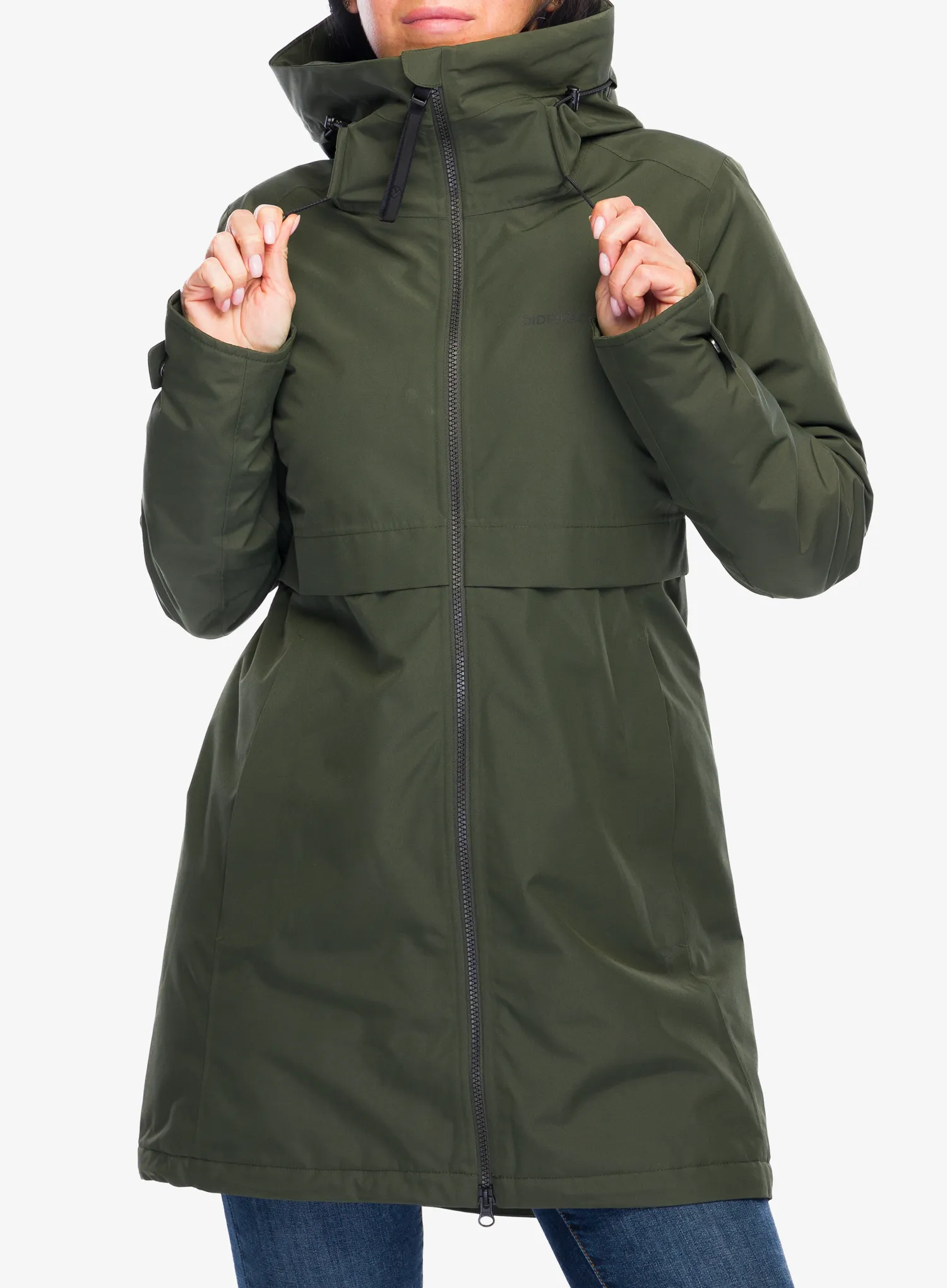 Ženski kaput Didriksons Helle Parka 5 - deep green
