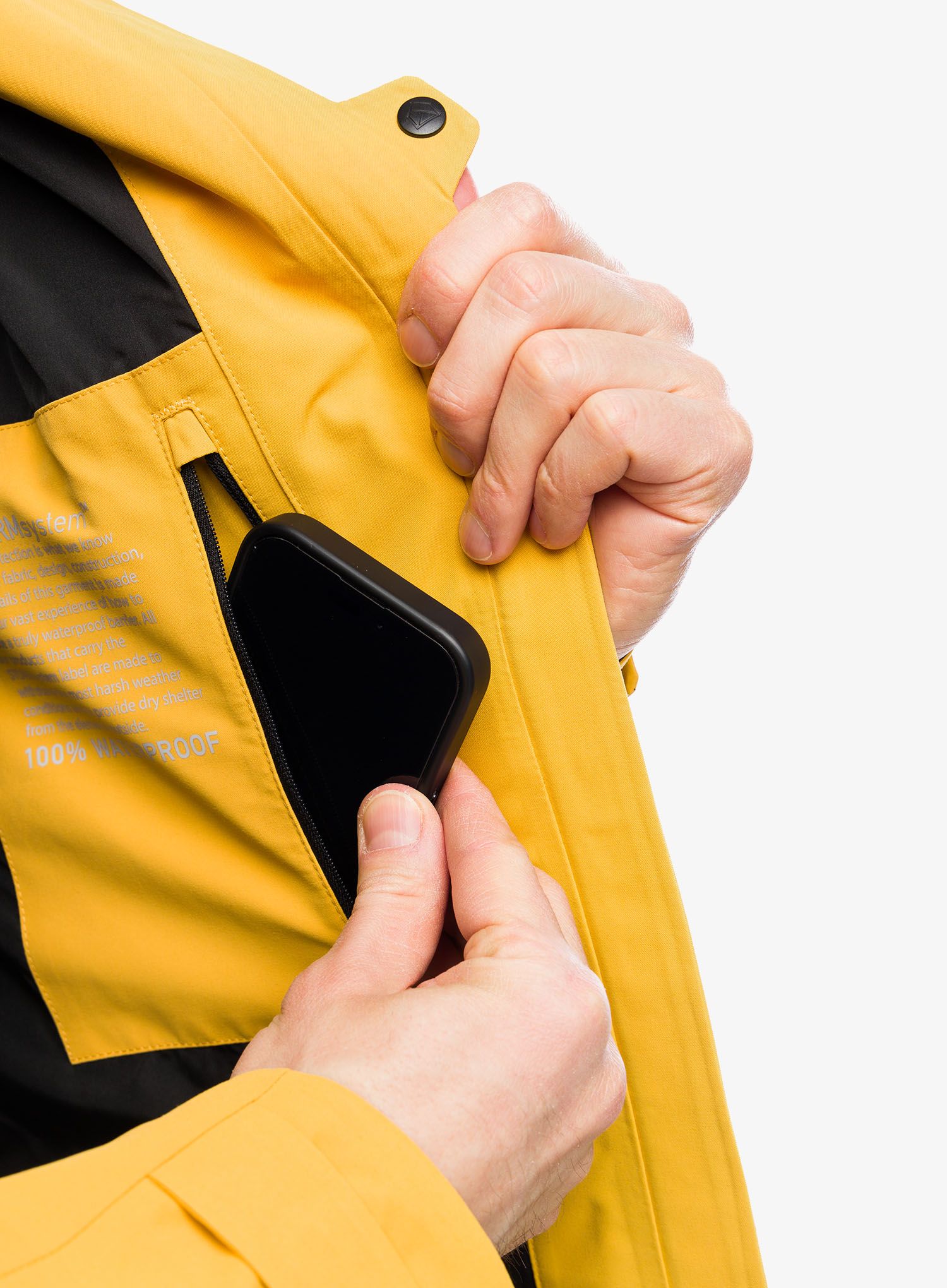 Kišna jakna Didriksons Indus Jacket 2 - mustard