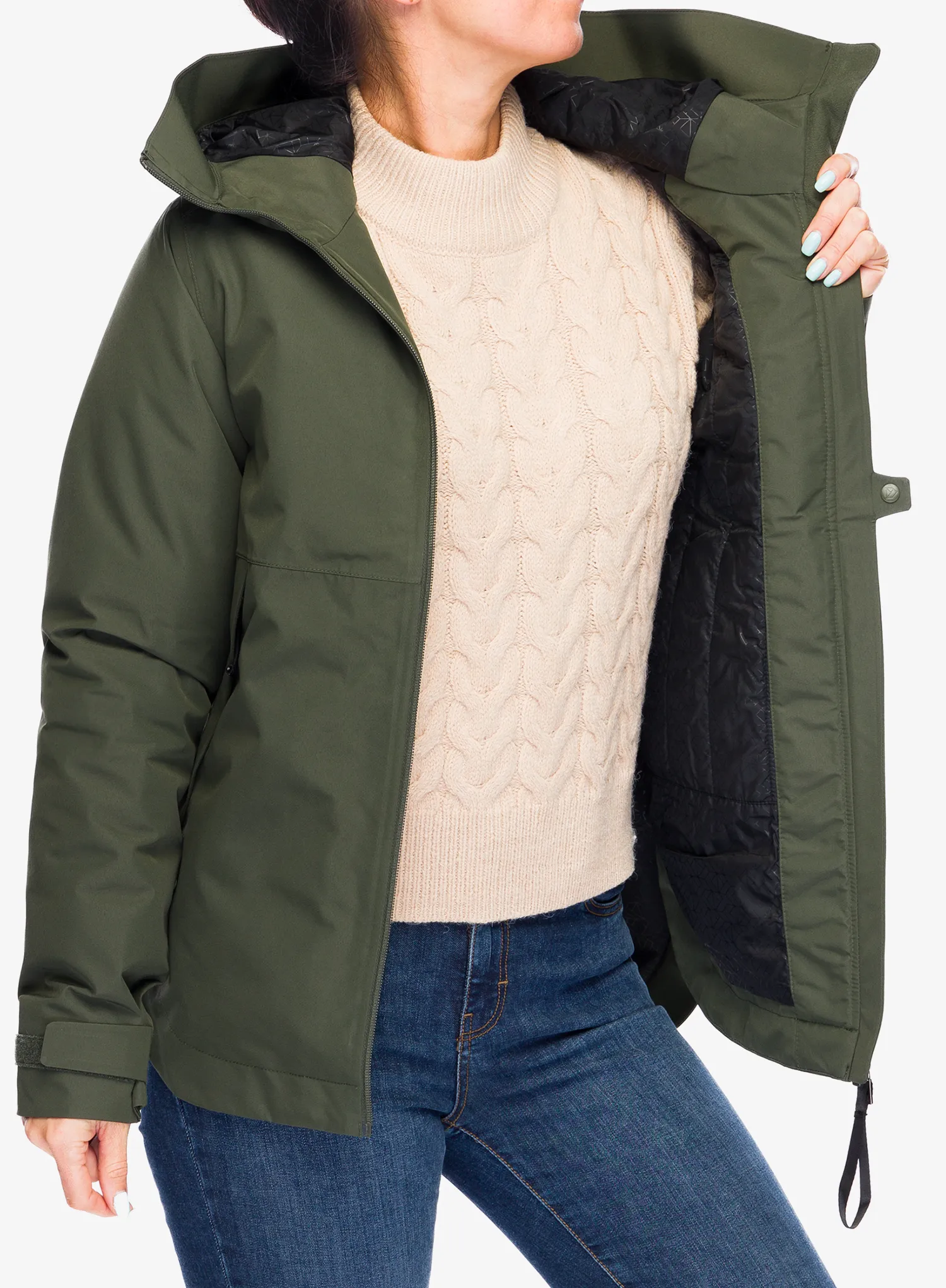 Jakna s postavom ženska Didriksons Jennie Jacket 2 - deep green
