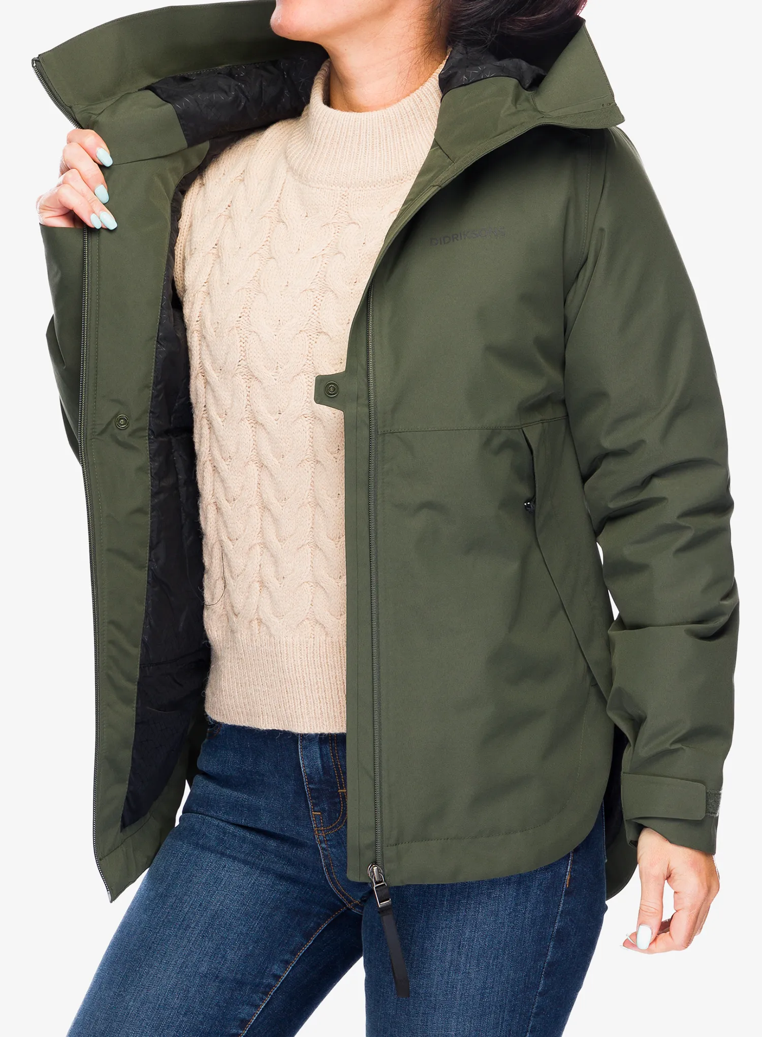 Jakna s postavom ženska Didriksons Jennie Jacket 2 - deep green