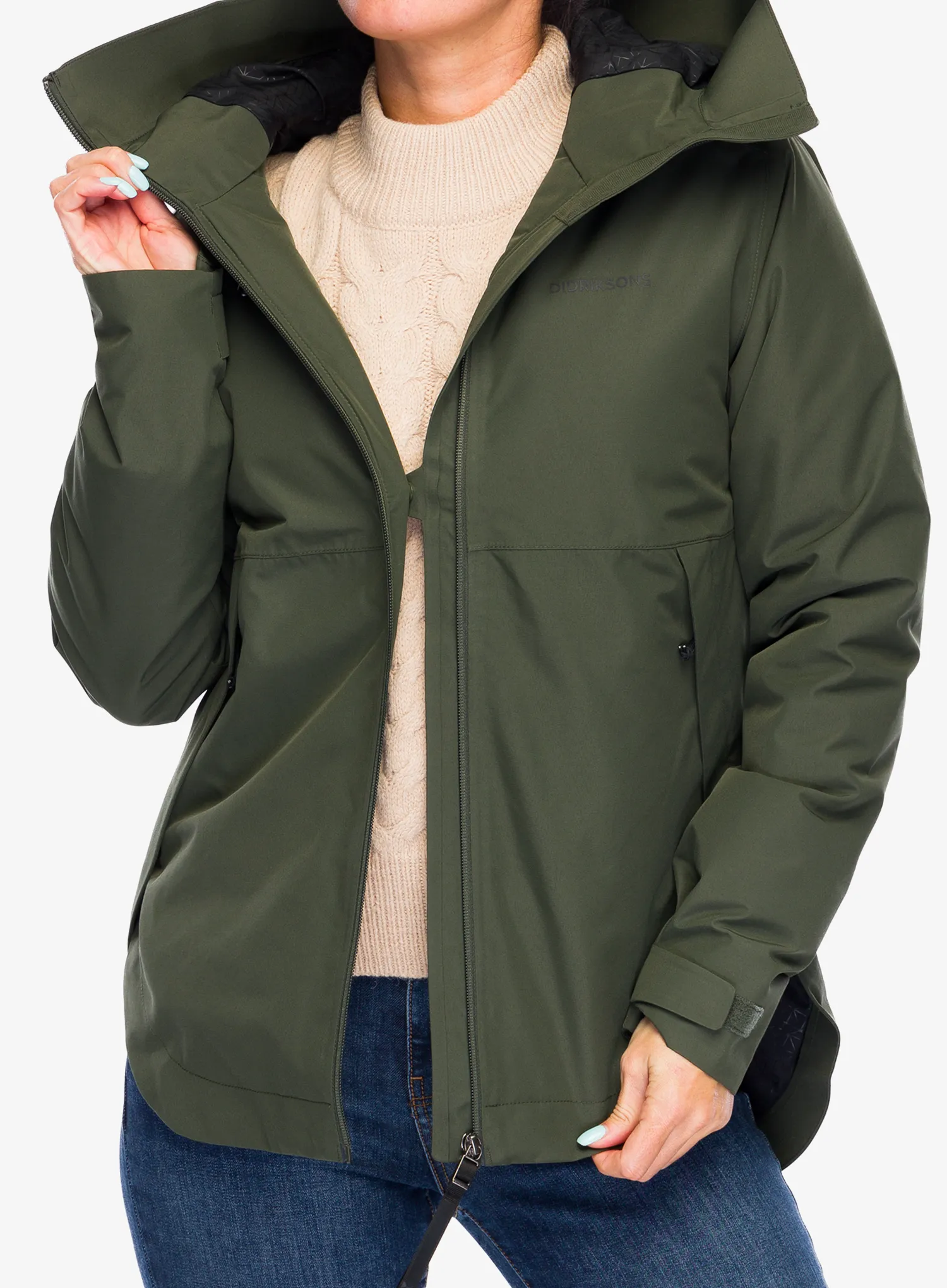 Jakna s postavom ženska Didriksons Jennie Jacket 2 - deep green