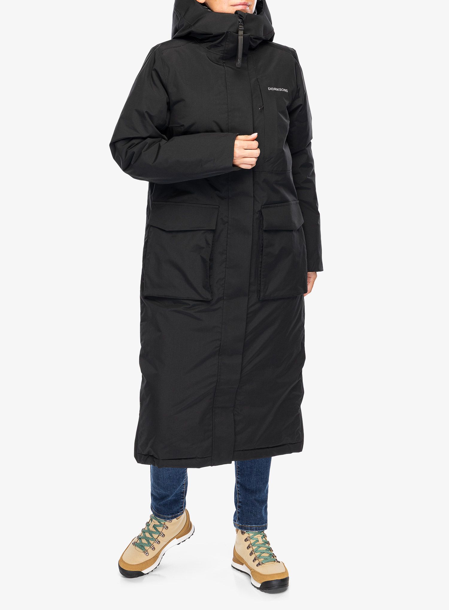 Ženski kaput Didriksons Leya Parka Long 3 - black