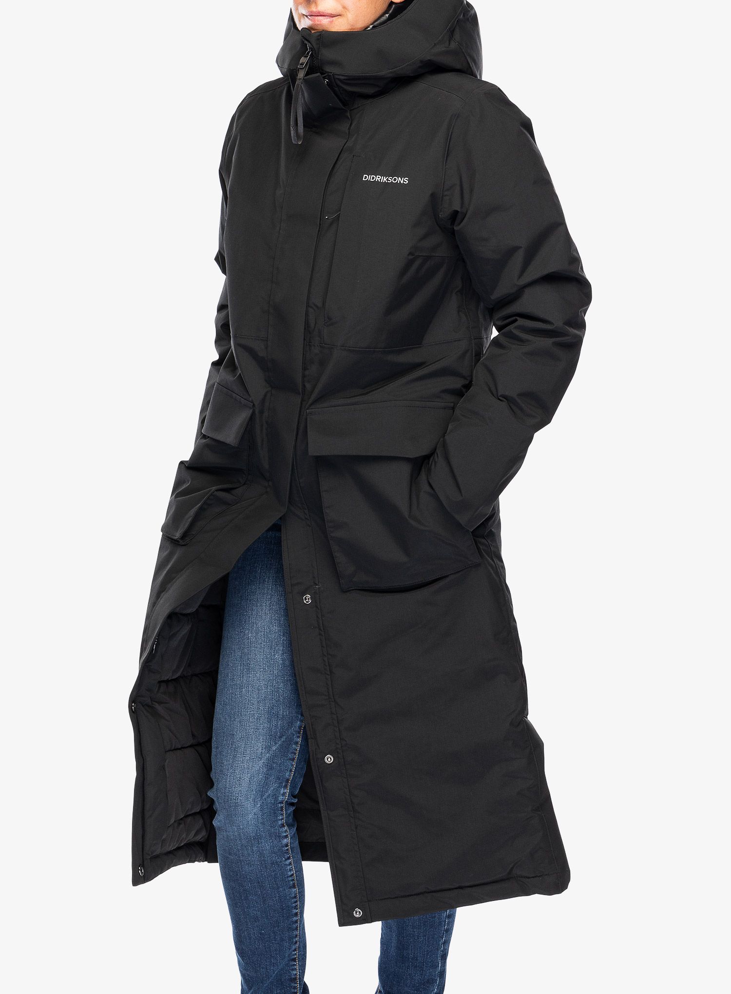 Ženski kaput Didriksons Leya Parka Long 3 - black