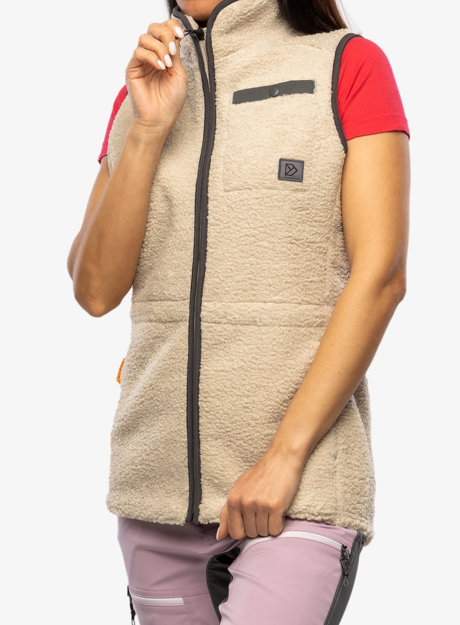 Ženski prsluk Didriksons Libra Vest - light beige