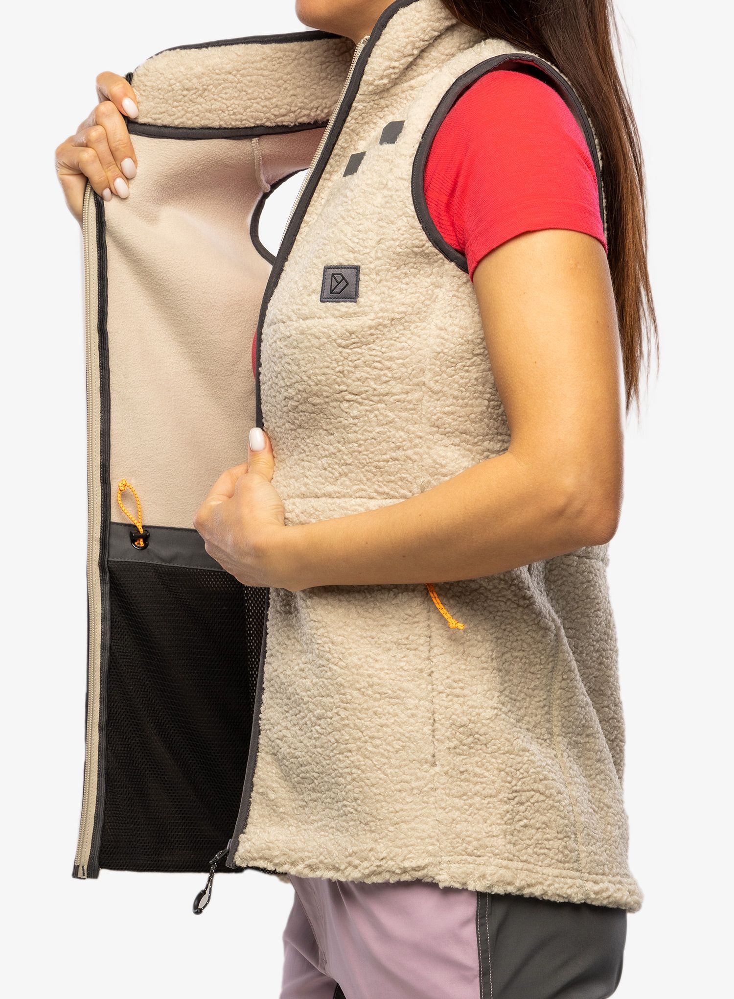 Ženski prsluk Didriksons Libra Vest - light beige