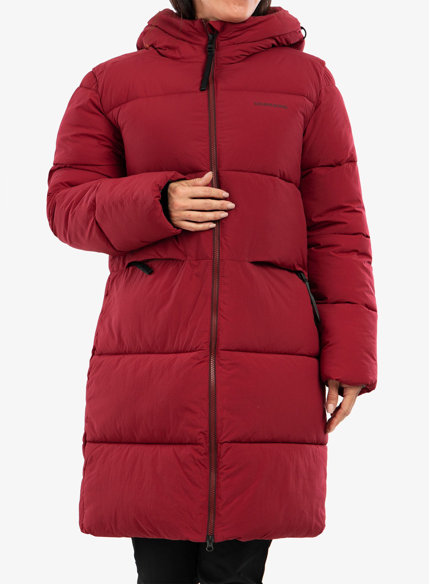 Ženski kaput Didriksons Nomi Parka 2 - ruby red