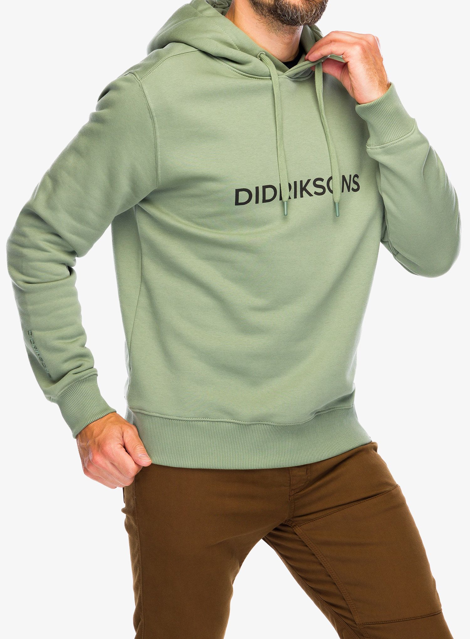 Majica s kapuljačom Didriksons Ven Hoodie Didriksons - light moss
