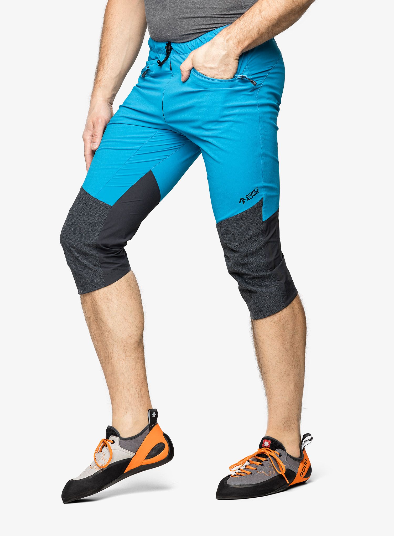 Penjačke kratke hlače Direct Alpine Ascent Light 3/4 - anthracite/ocean