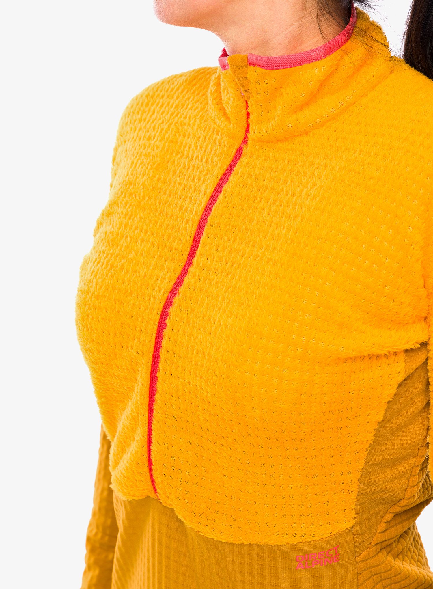 Ženska dukserica s 1/2 patentnim zatvaračem Direct Alpine Aura Lady - mango/caramel