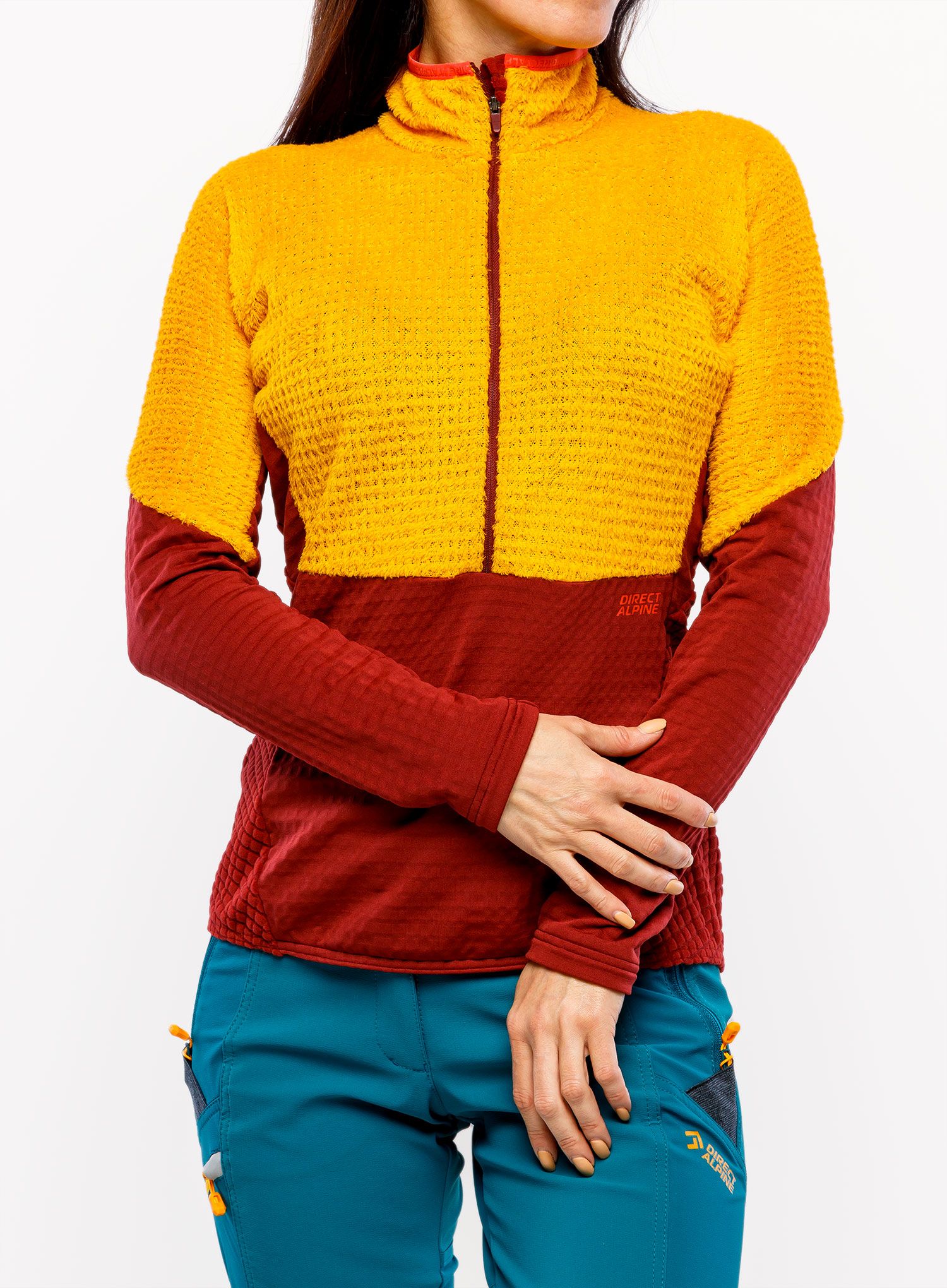 Ženska dukserica bez kapuljače Direct Alpine Aura Lady - mango/palisander