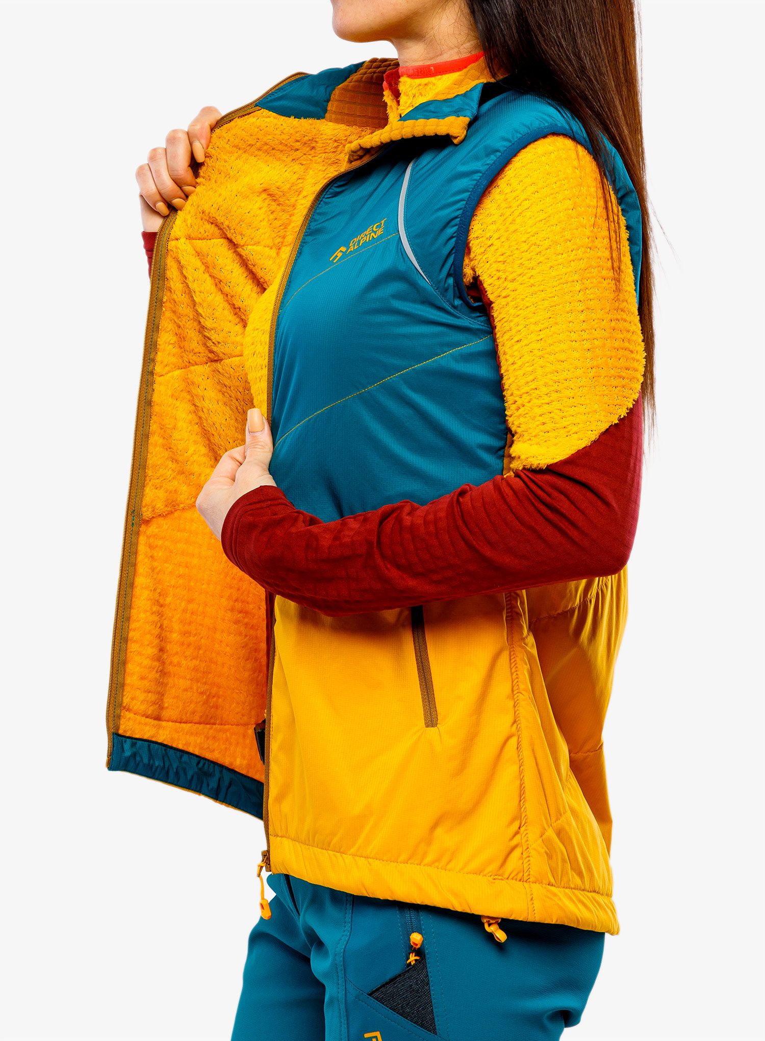 Ženski prsluk Direct Alpine Bora Vest Lady - emerald/mango