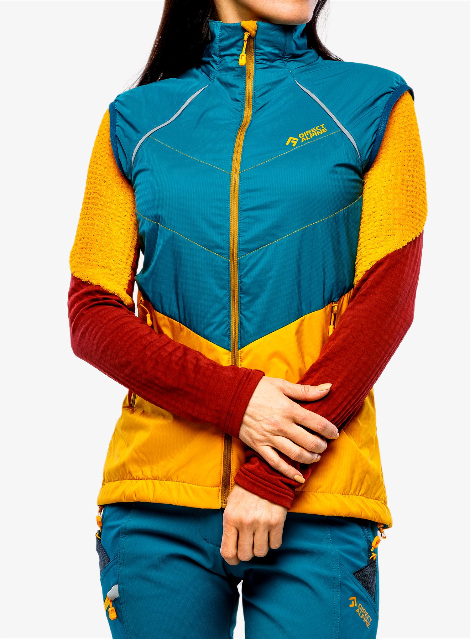Ženski prsluk Direct Alpine Bora Vest Lady - emerald/mango