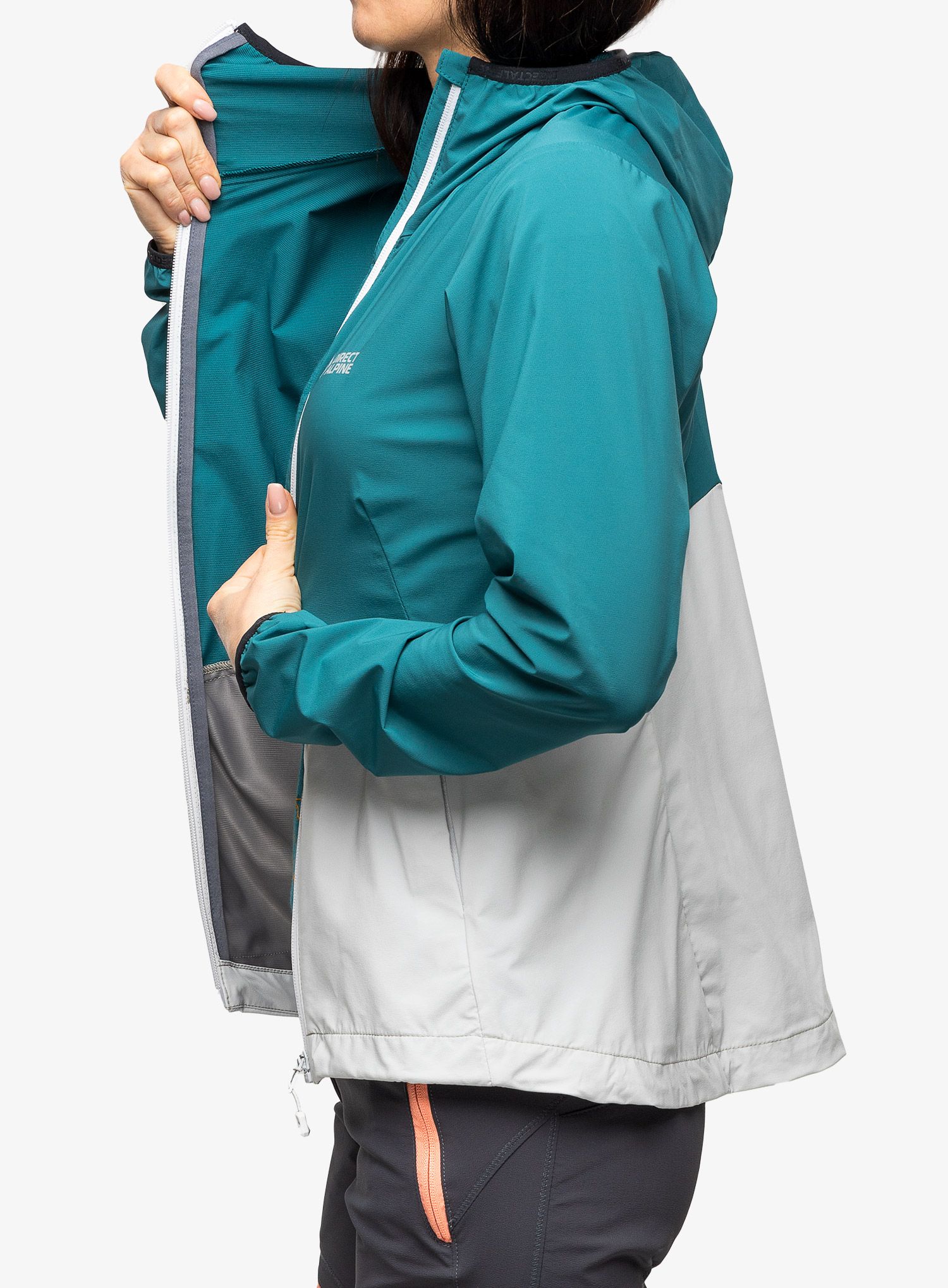 Ženska softshell jakna Direct Alpine Brenta Lady - emerald/grey