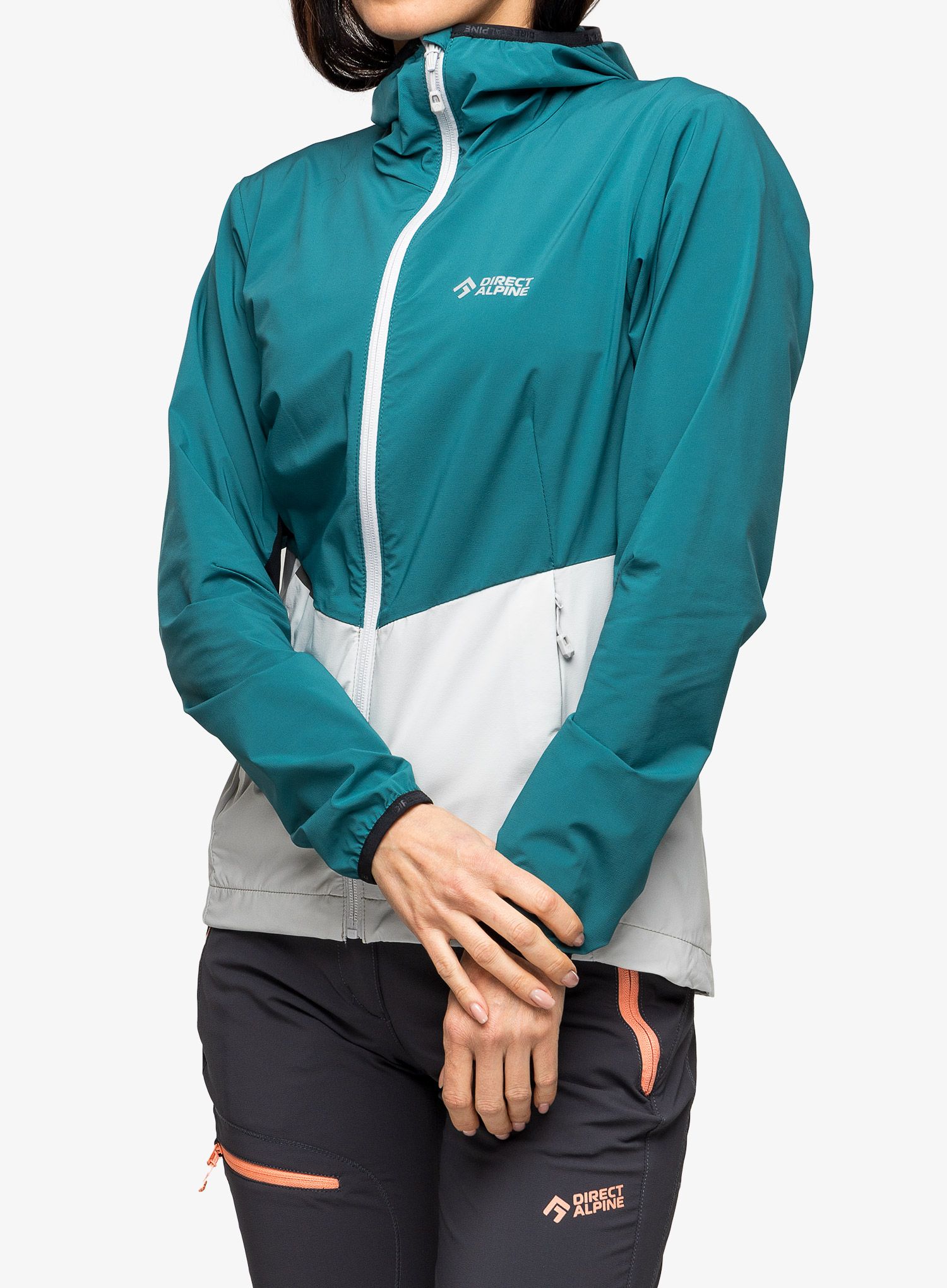 Ženska softshell jakna Direct Alpine Brenta Lady - emerald/grey