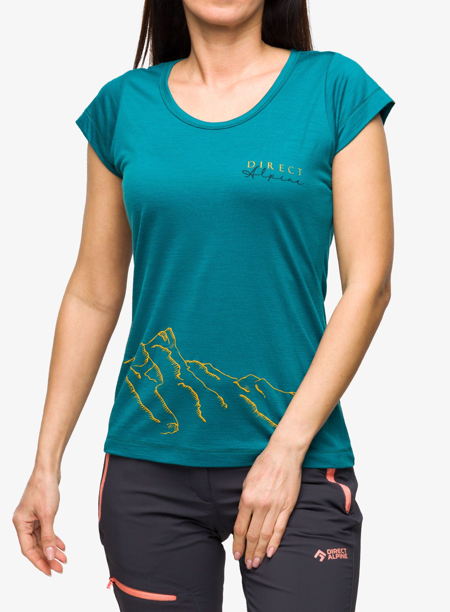 Ženska merino majica Direct Alpine Furry Lady - emerald/hillside