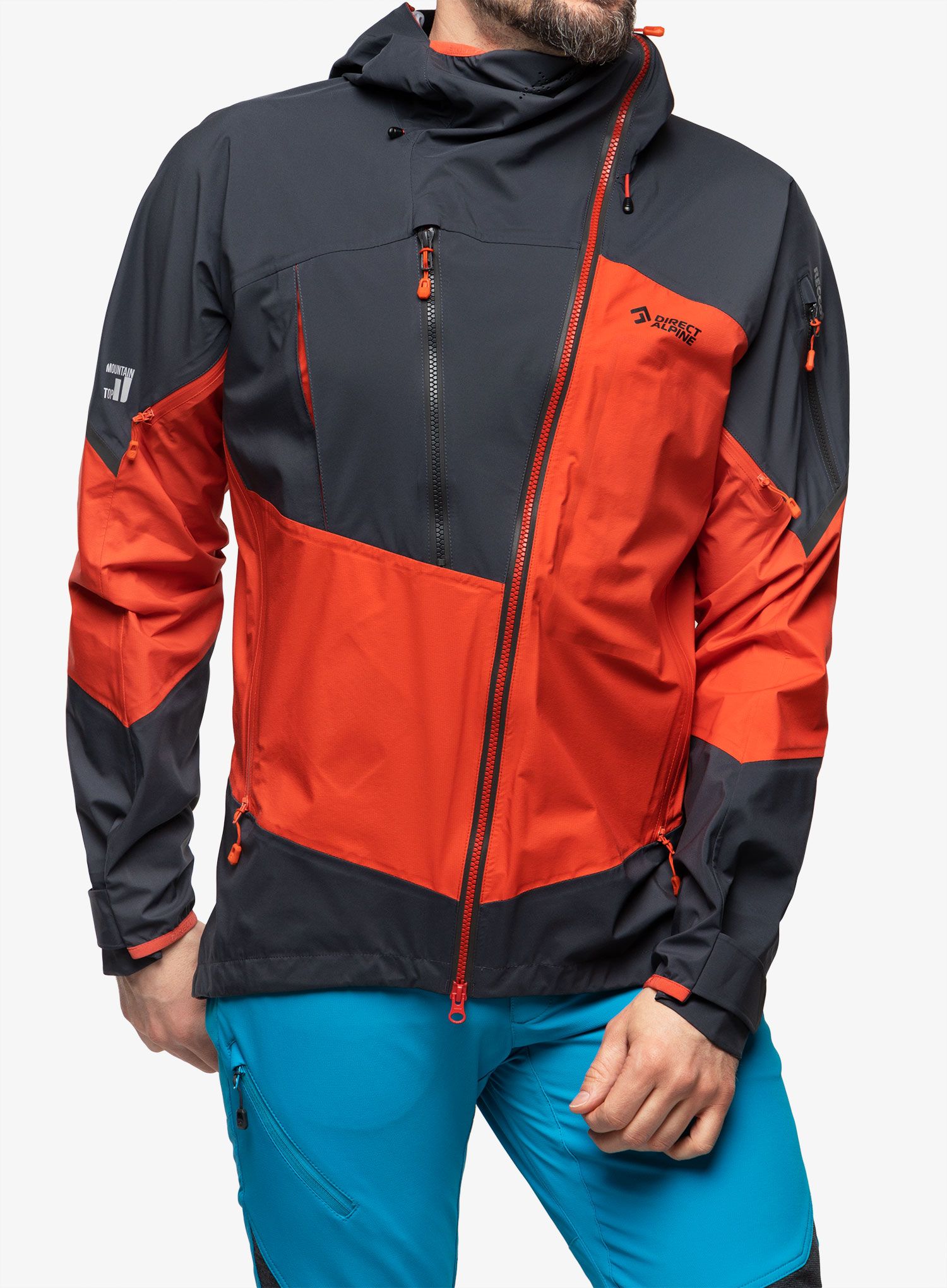 Kišna jakna Direct Alpine Guide  - brick/anthracite