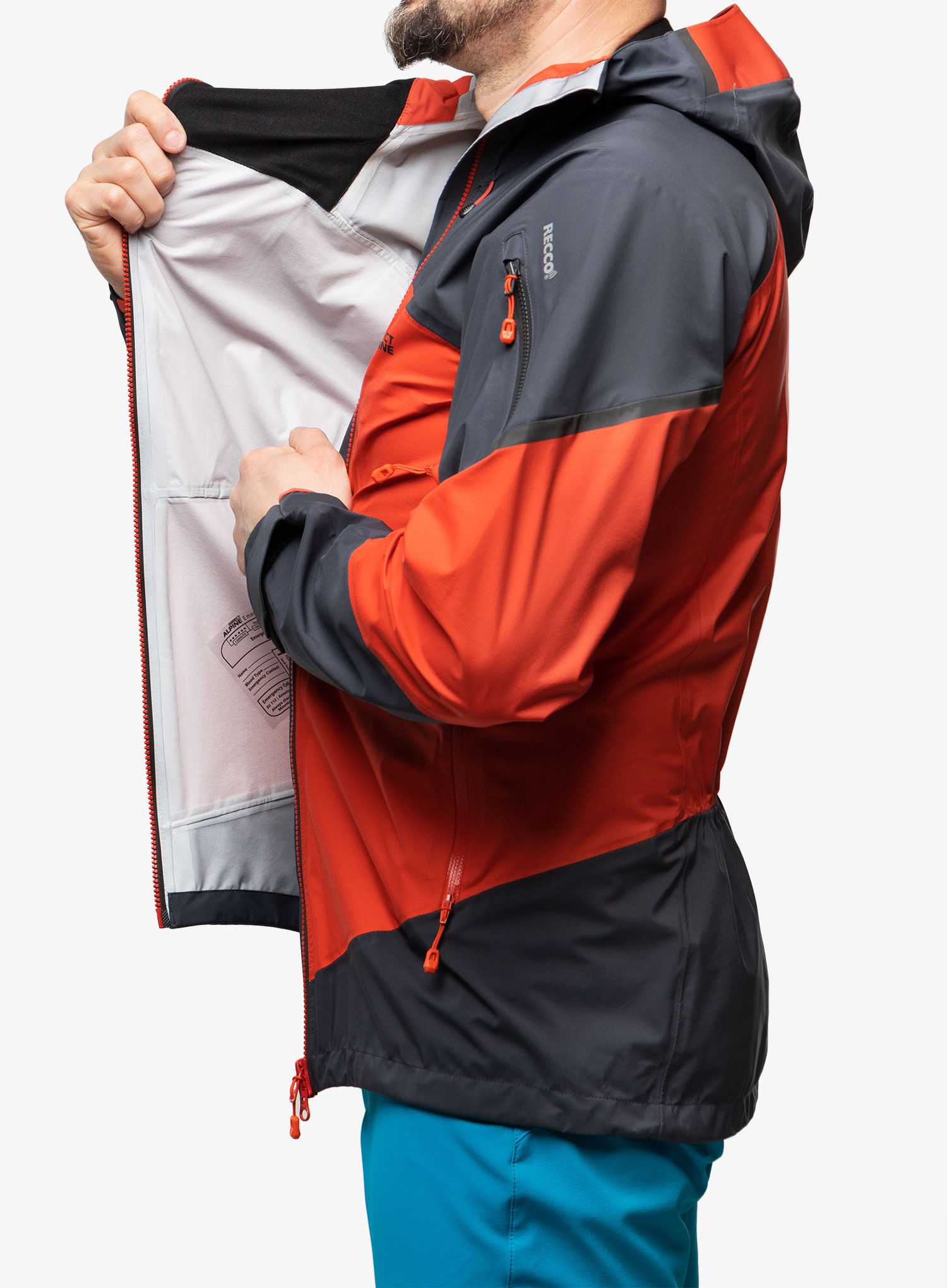 Kišna jakna Direct Alpine Guide  - brick/anthracite