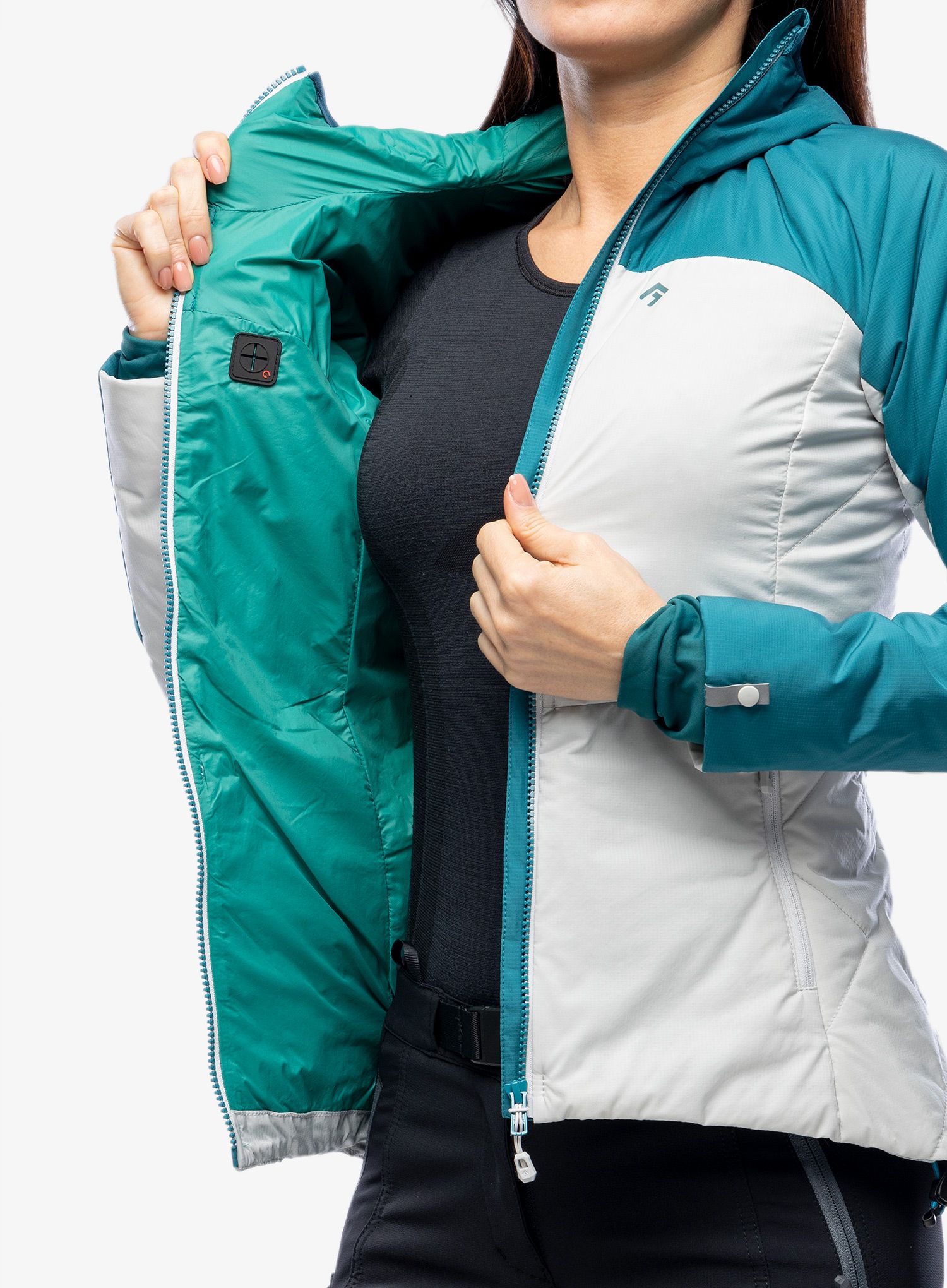 Pernata jakna Direct Alpine Uniq Lady - emerald/grey