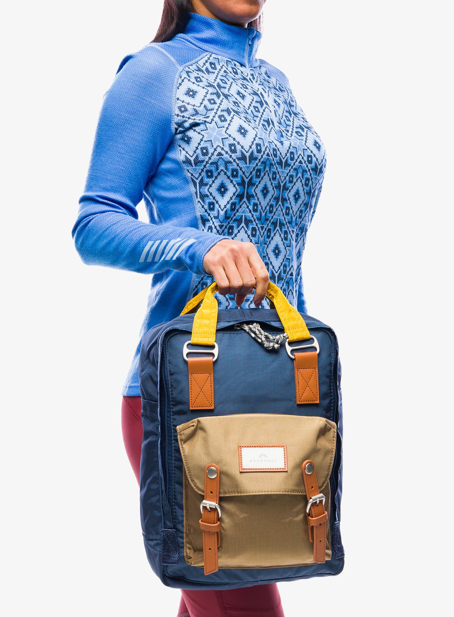 Ruksak za laptop Doughnut Macaroon Glossy Blocking - navy/khaki
