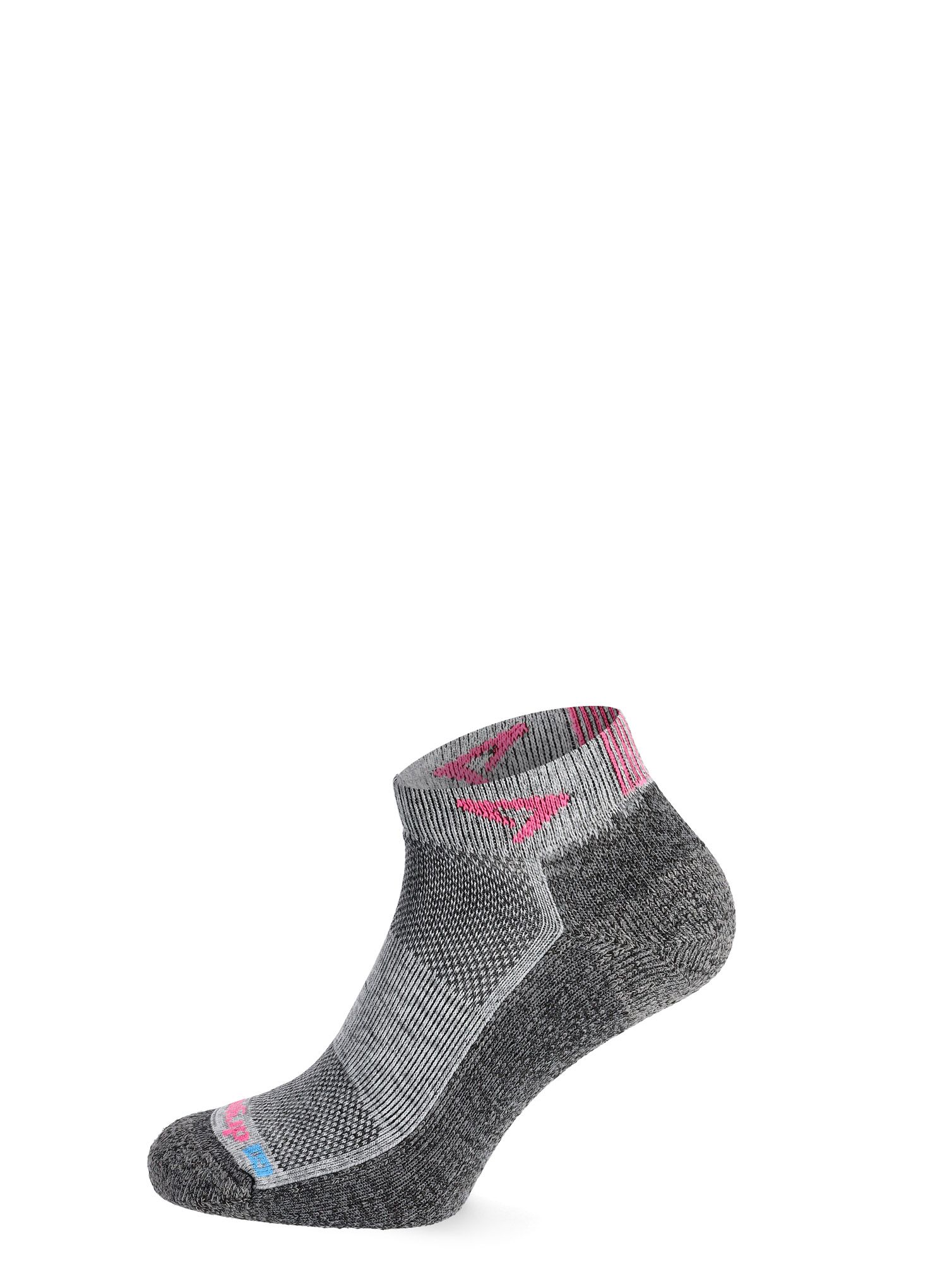 Čarape za trčanje Drymax Extra Protection Running Mini Crew - graphite/pink