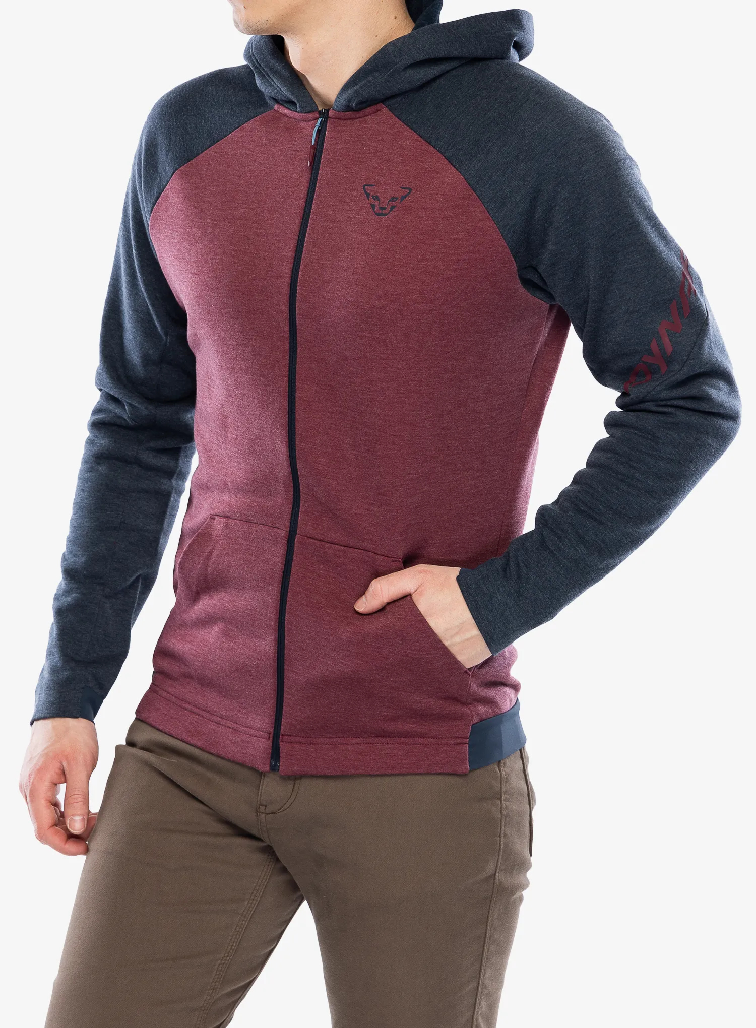 Dukserica od flisa Dynafit 24/7 Polartec Zip Hoody - burgundy