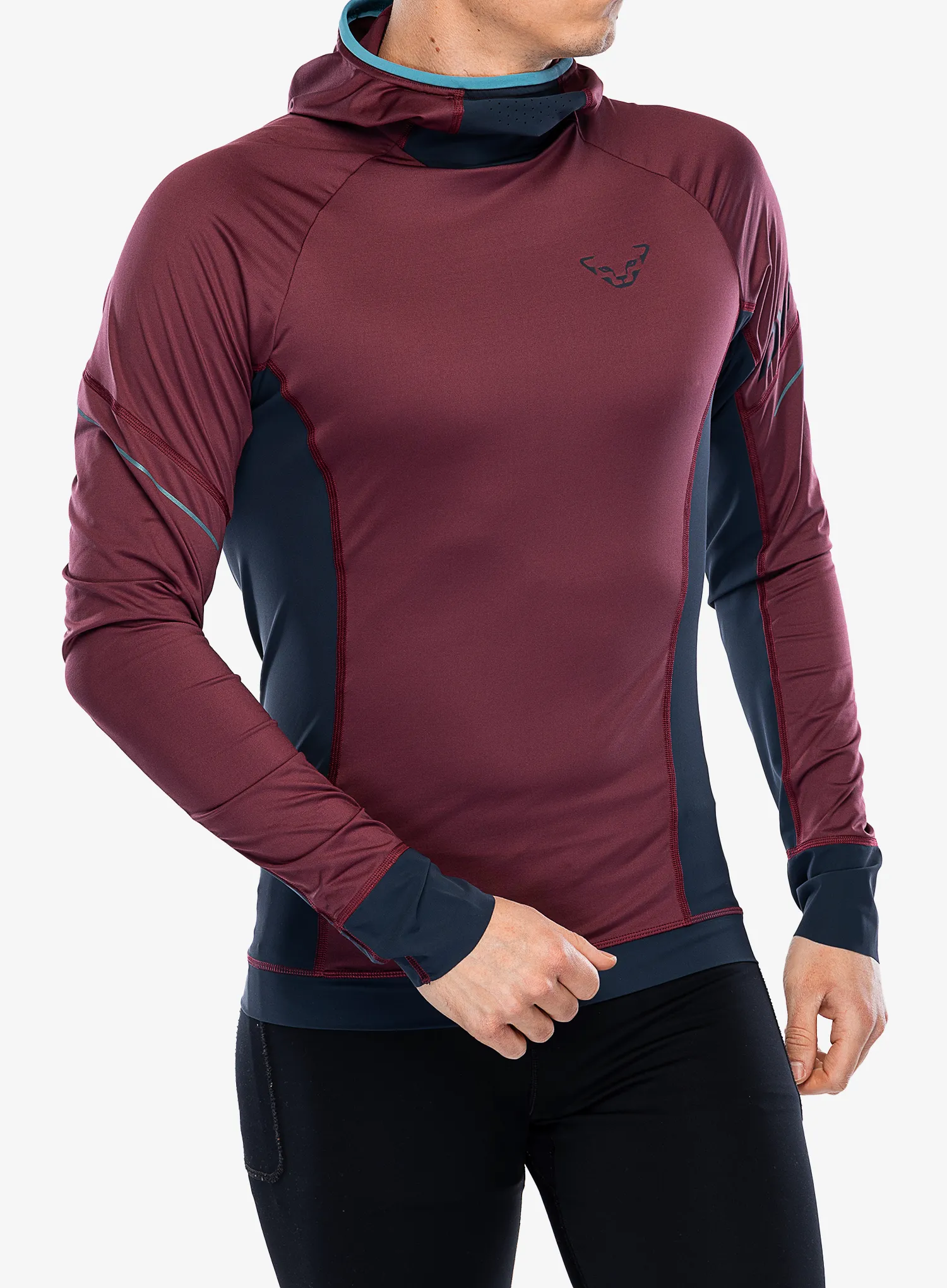Dukserica za trčanje Dynafit Alpine L/S Tee - burgundy
