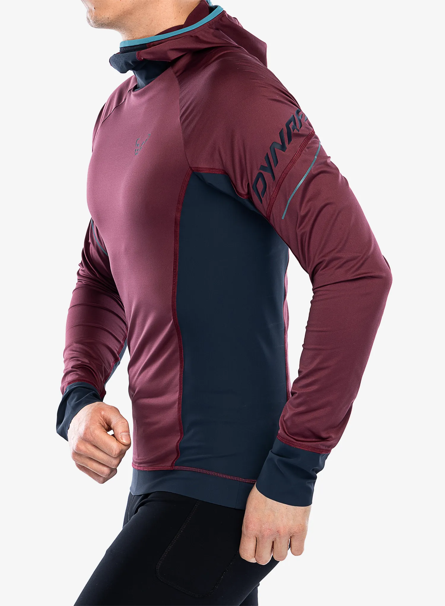 Dukserica za trčanje Dynafit Alpine L/S Tee - burgundy