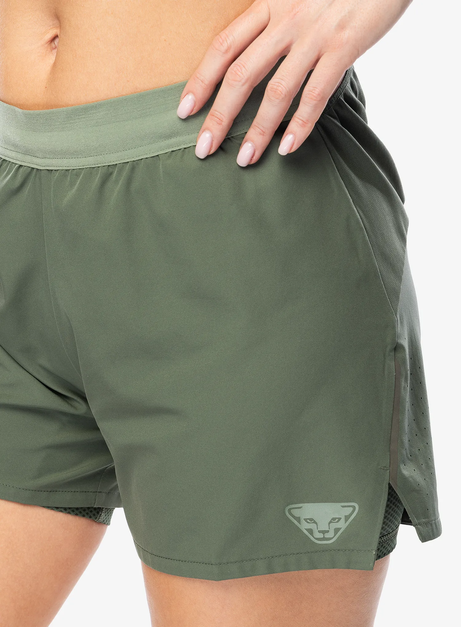 Ženske kratke hlače za trčanje Dynafit Alpine Pro 2/1 Shorts - thyme/thyme