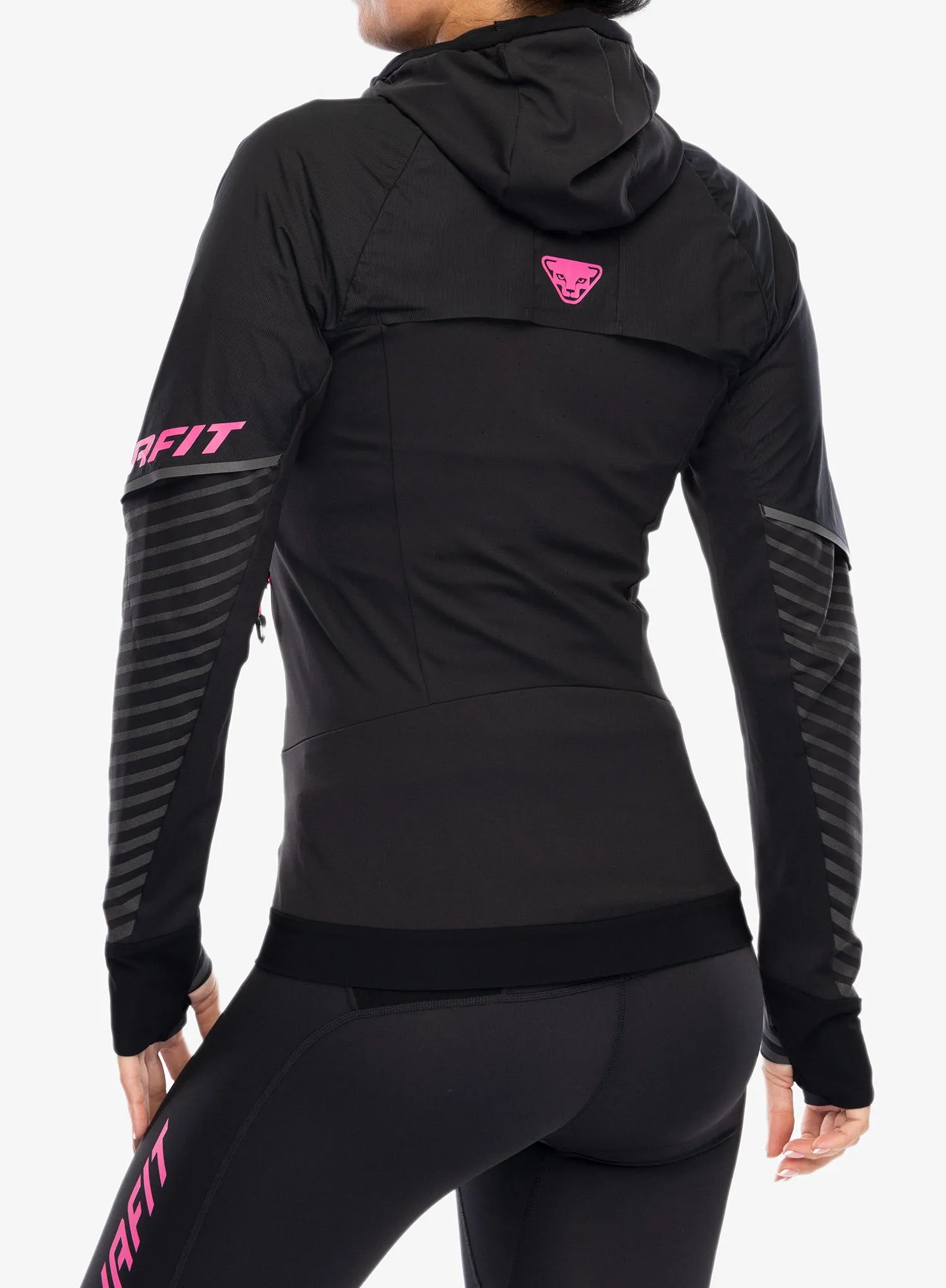 Ženska jakna za trčanje Dynafit Alpine Reflective Jacket - black out/pink glo