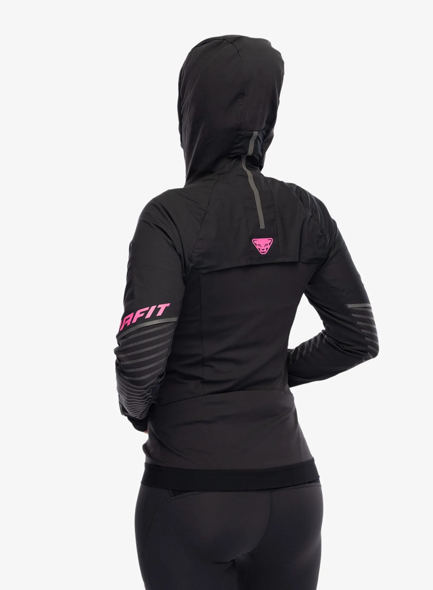 Ženska jakna za trčanje Dynafit Alpine Reflective Jacket - black out/pink glo