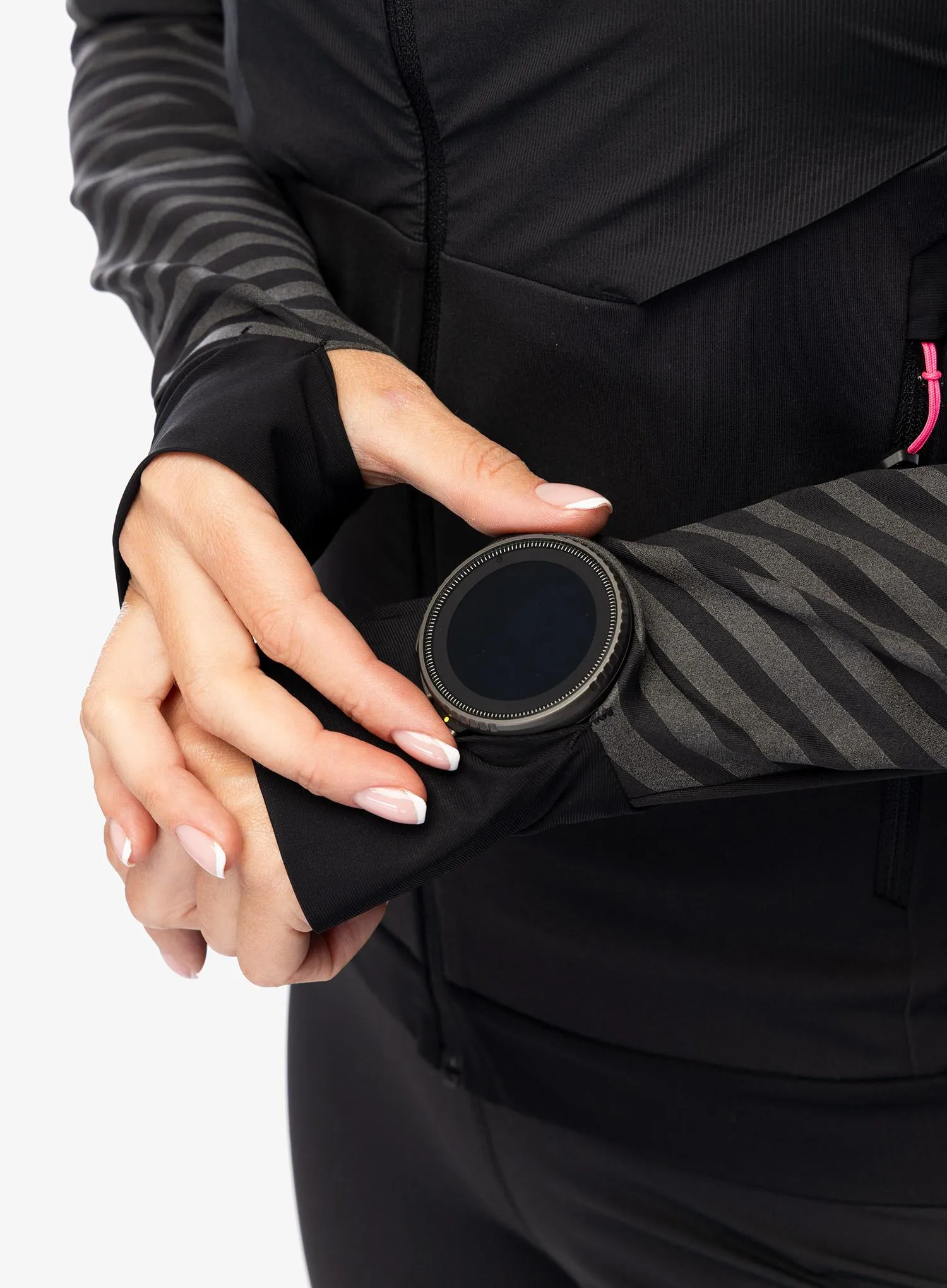 Ženska jakna za trčanje Dynafit Alpine Reflective Jacket - black out/pink glo