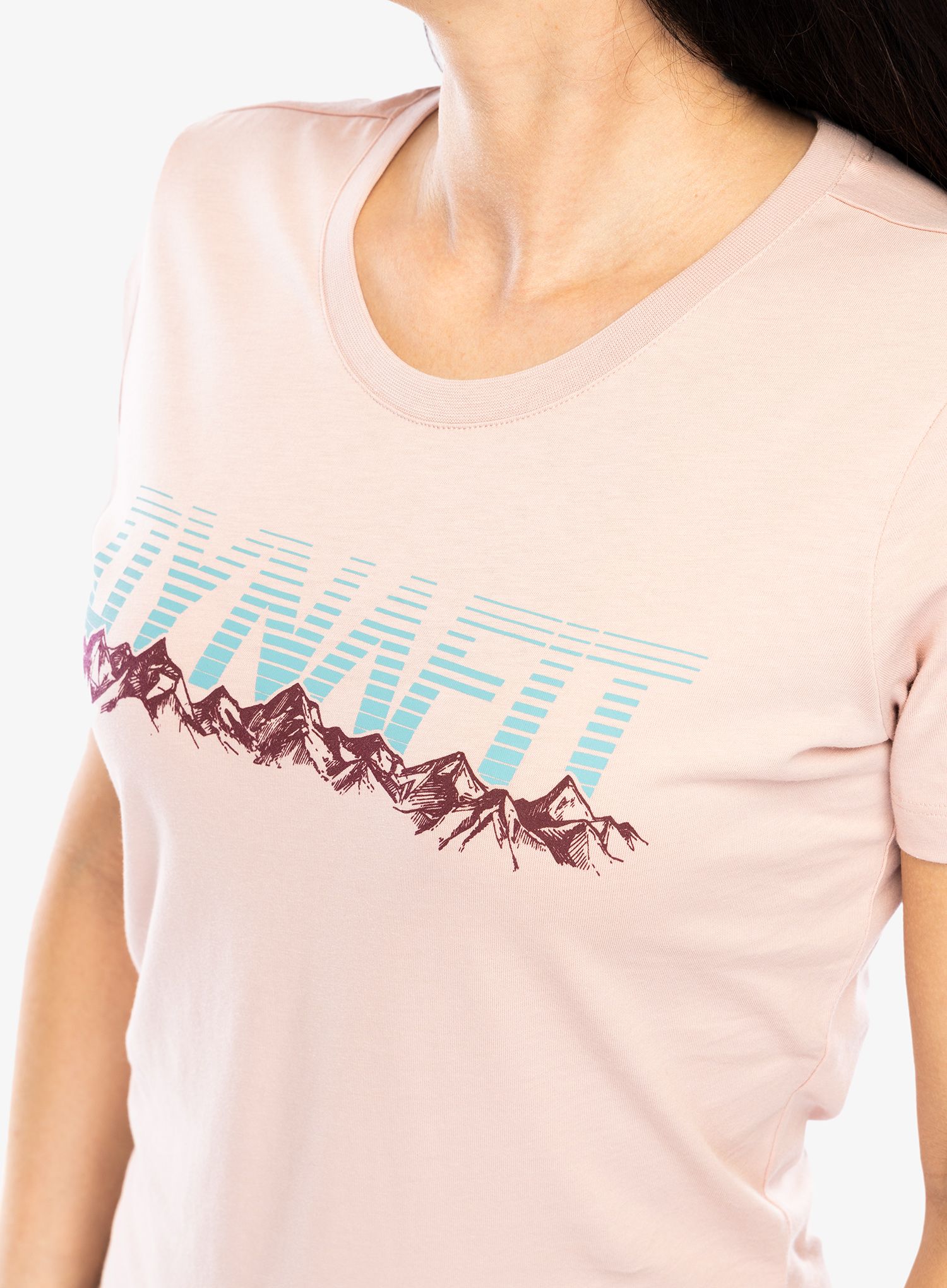 Ženska pamučna majica Dynafit Graphic CO S/S Tee - pale rose/range