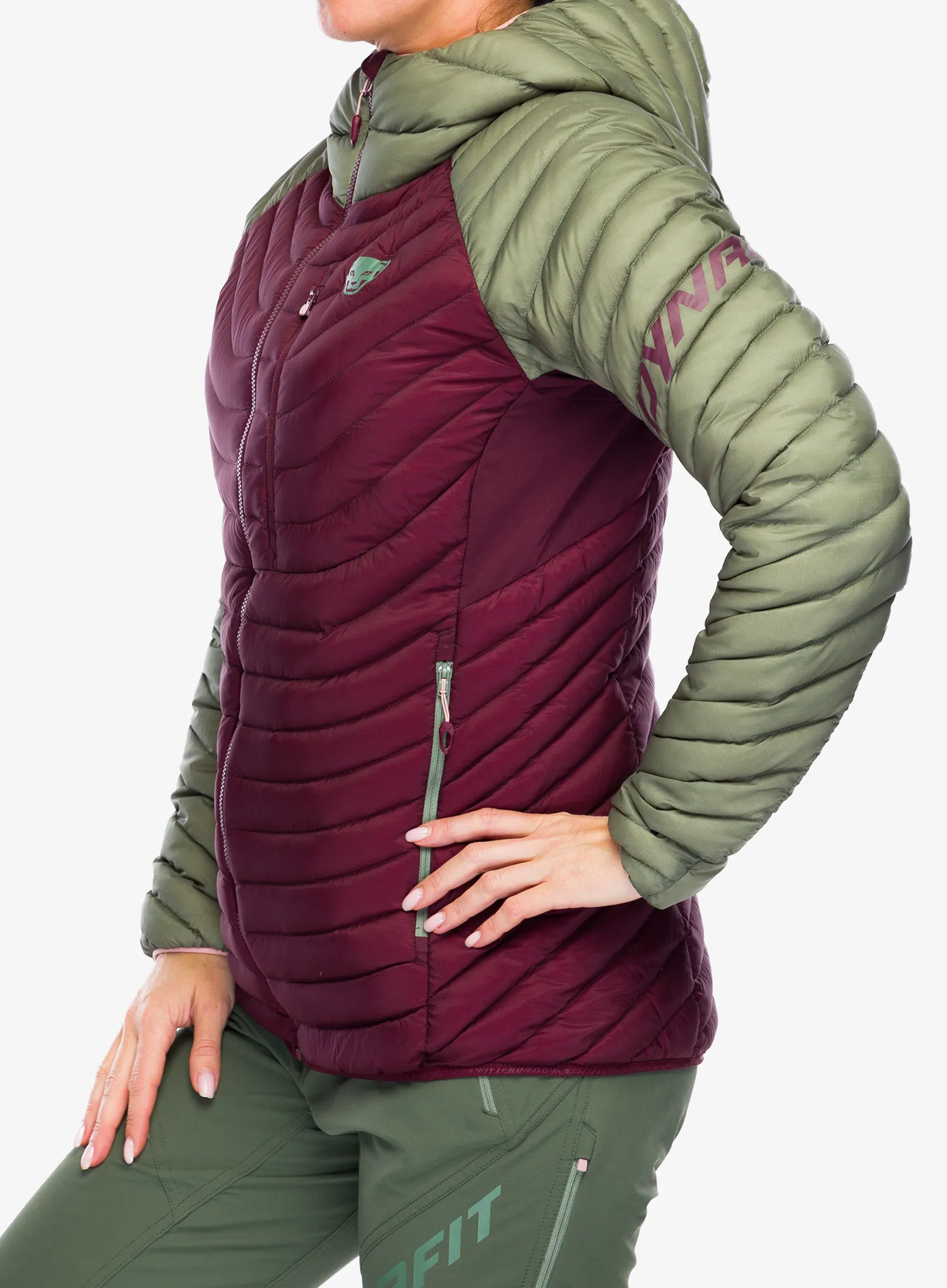 Ženska perjana jakna Dynafit Radical Down Hooded Jacket - sage