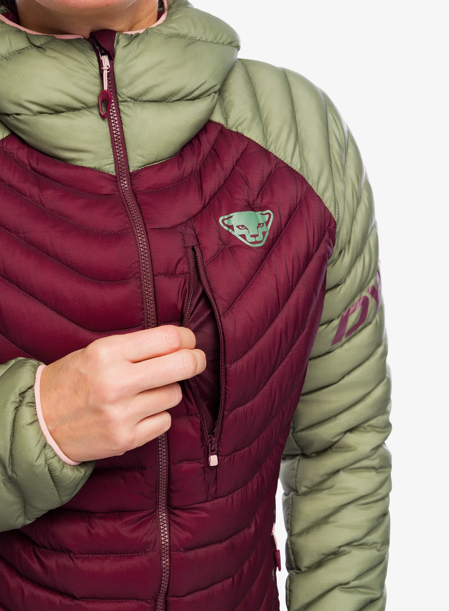 Ženska perjana jakna Dynafit Radical Down Hooded Jacket - sage