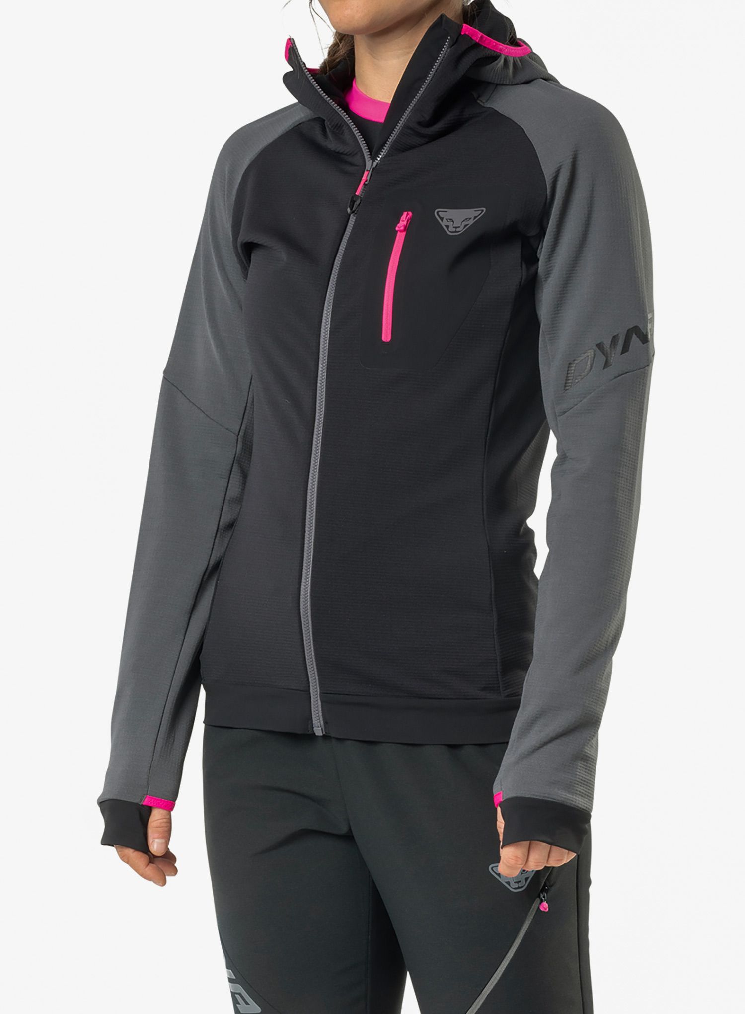 Ženska dukserica od flisa Dynafit Radical Polartec Hooded Jacket - magnet/black out
