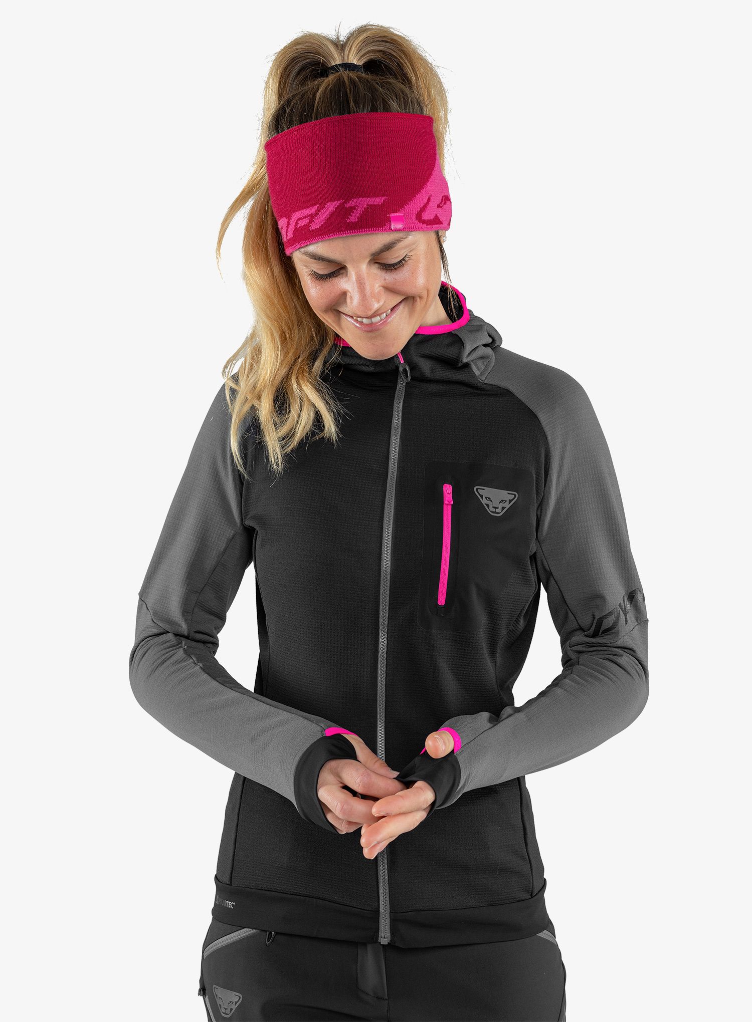 Ženska dukserica od flisa Dynafit Radical Polartec Hooded Jacket - magnet/black out