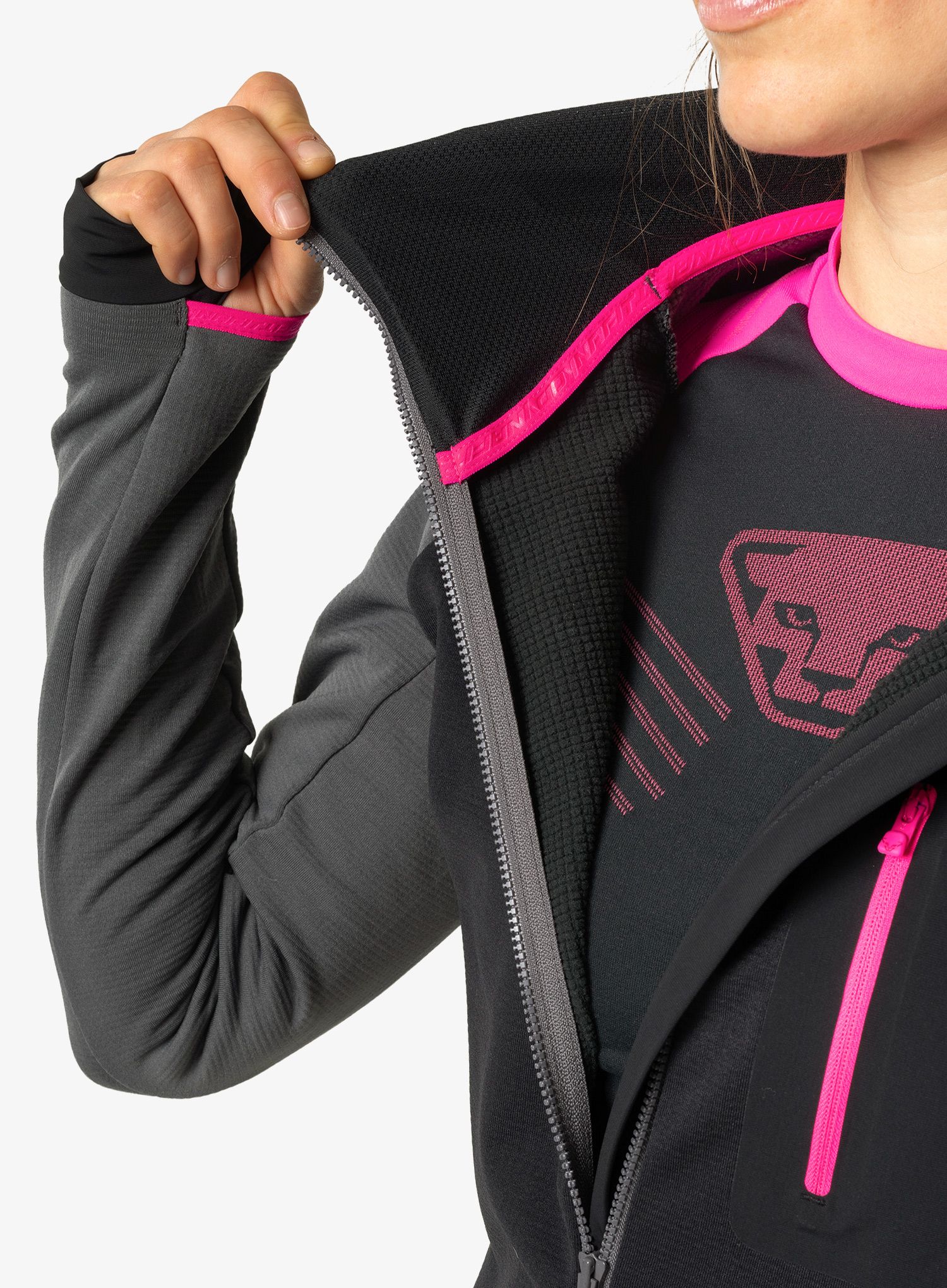 Ženska dukserica od flisa Dynafit Radical Polartec Hooded Jacket - magnet/black out