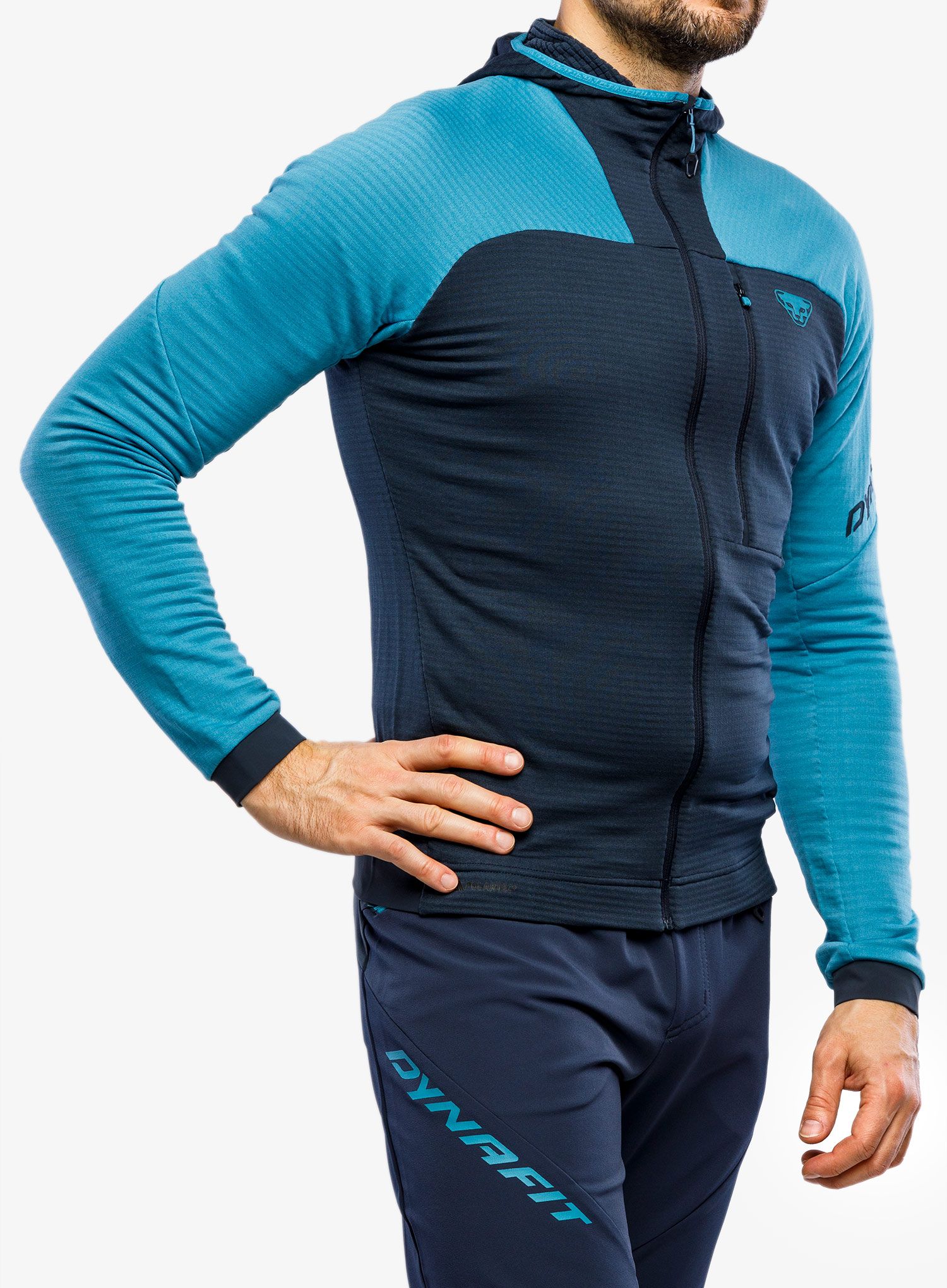 Dukserica od flisa Dynafit Speed Ptc Hooded Jk - storm blue